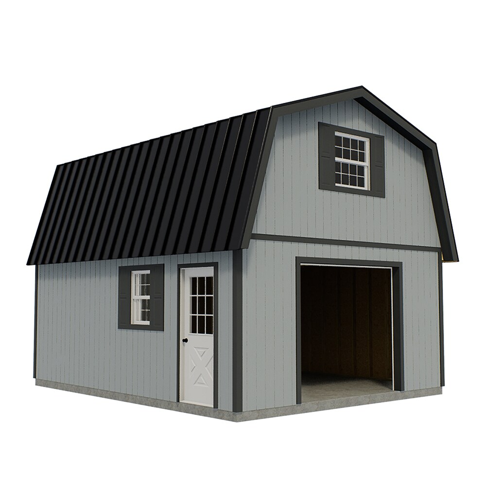 Best Barns JEFFERSON1632 16-ft x 32-ft Wood Single Car Garage Building
