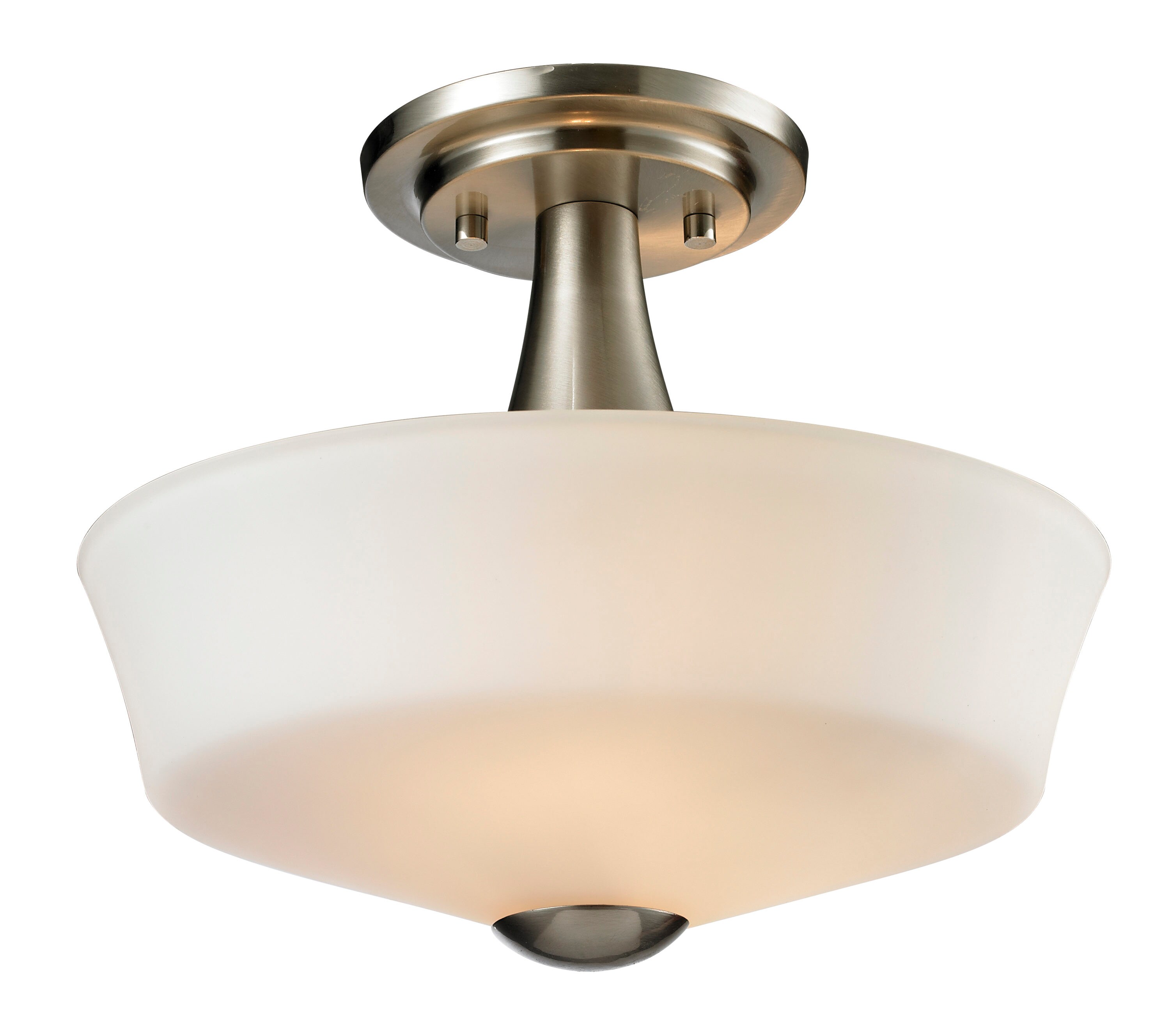 Z-Lite 410SF2 Montego 1-Light Brushed Nickel Semi-Flush mount light