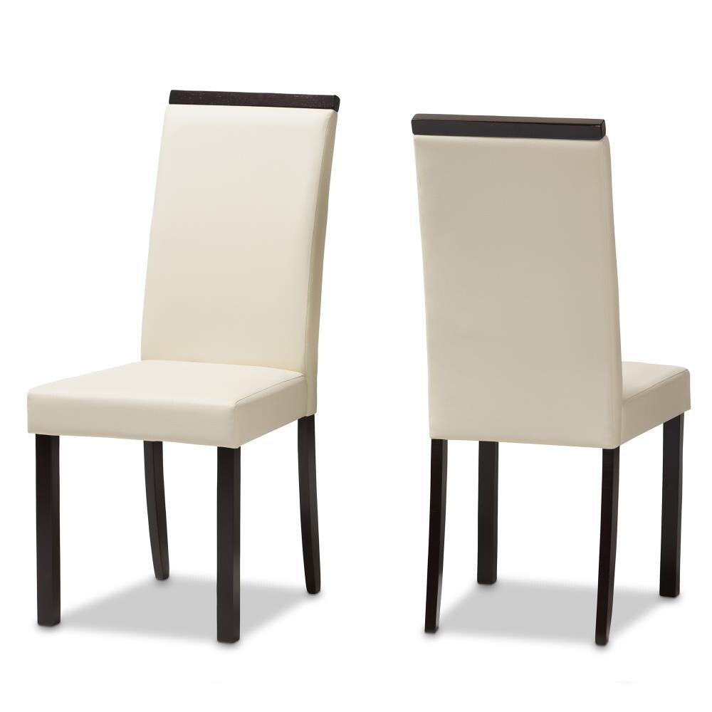 off white faux leather dining chairs