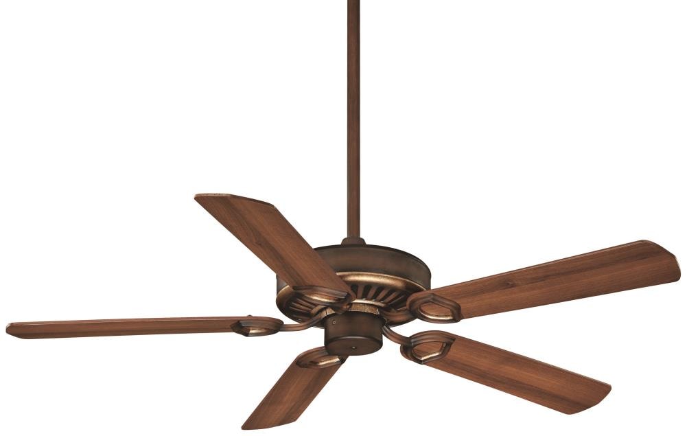 Aged Bronze 54" Ceiling Fan With Walnut Plus Series Blades And Remote 