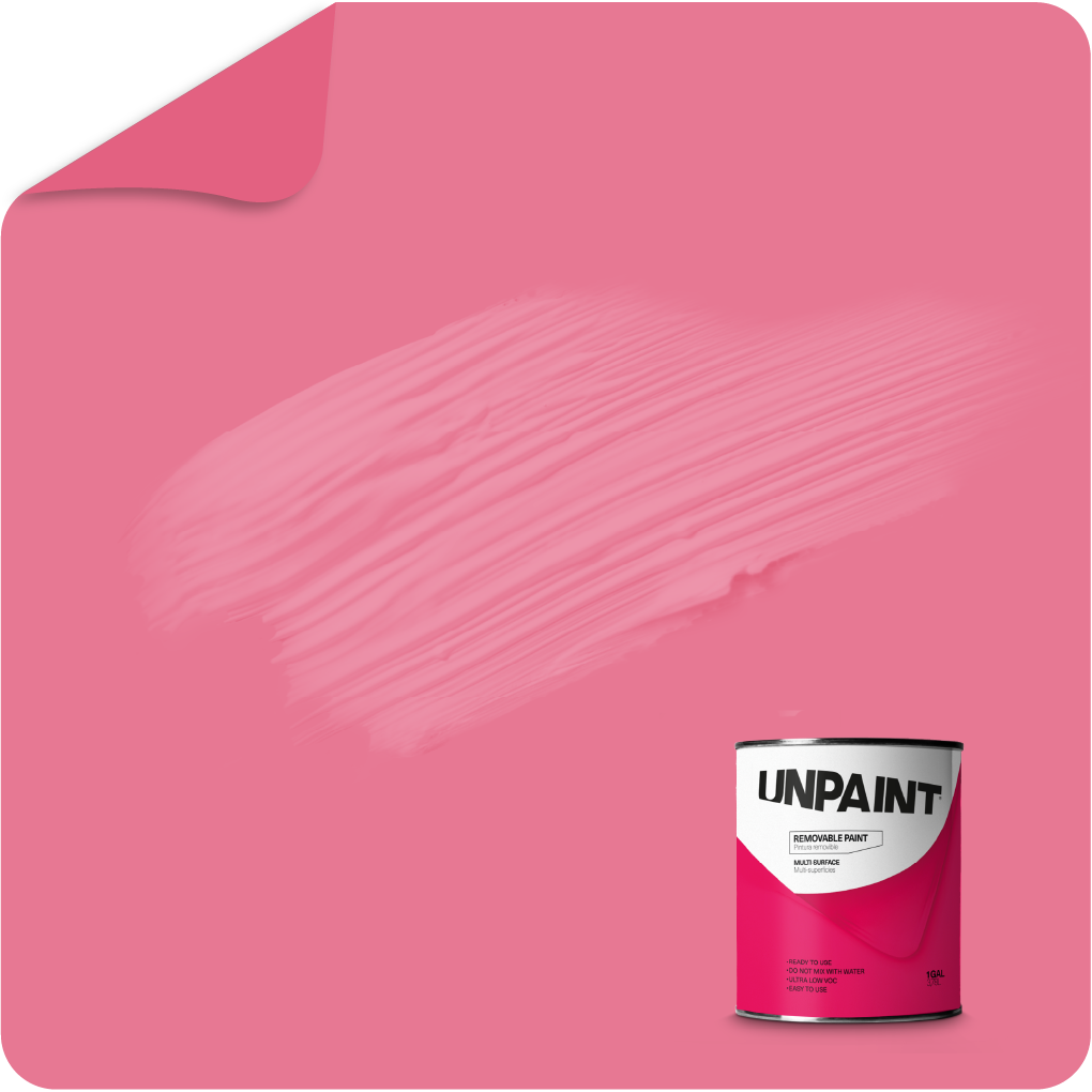 UNPAINT #E77893 Matte Pink Orchid Berry Water-based Interior Paint ( 1-quart )