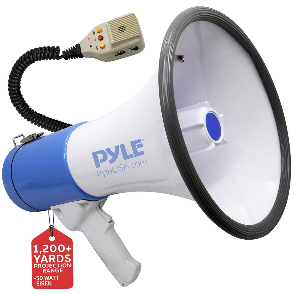  50W Rechargeable Megaphone PA Speaker System with Wired Microphone PMP59IR