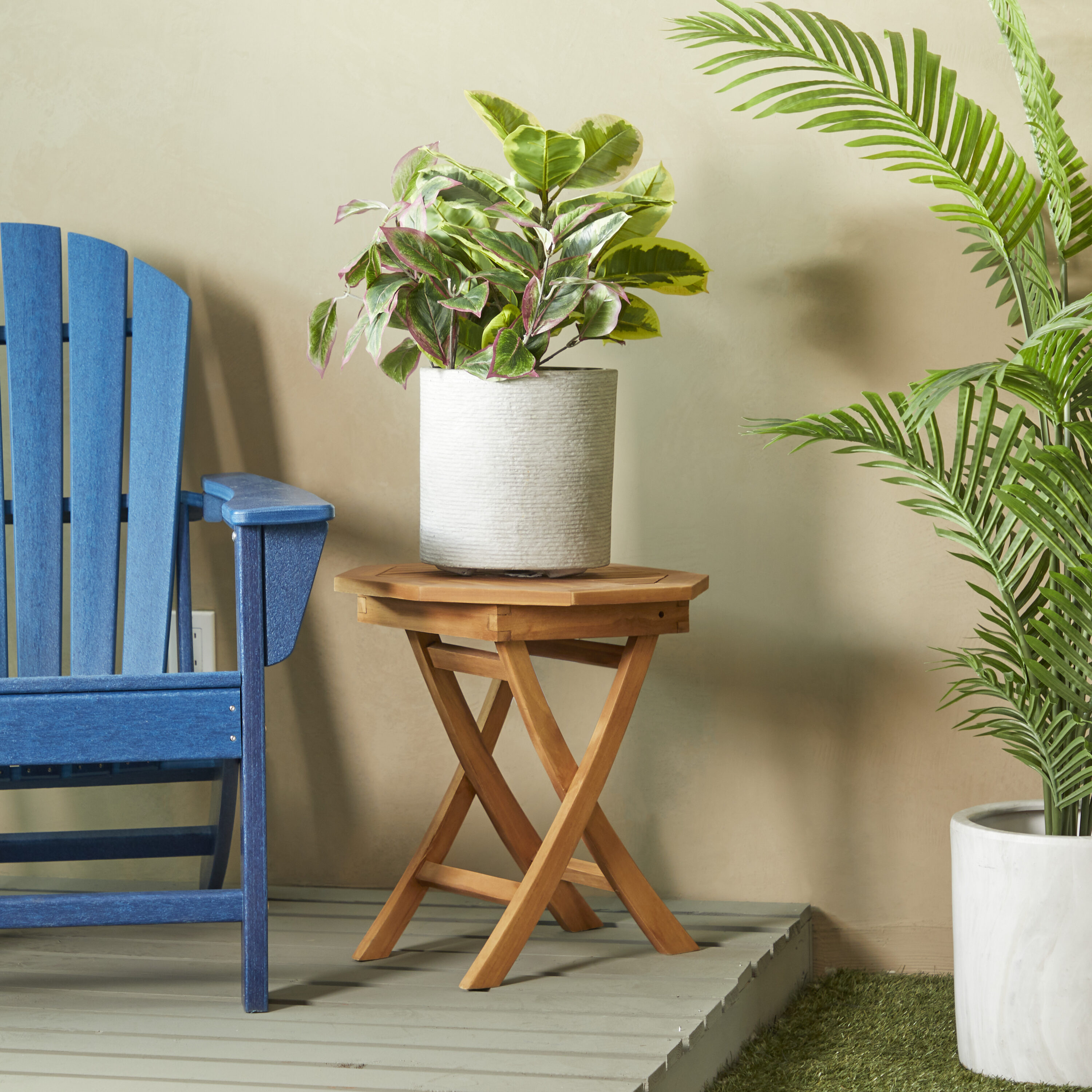Grayson Lane 820361 Octagon Outdoor End Table 17.5-in W x 17.5-in L