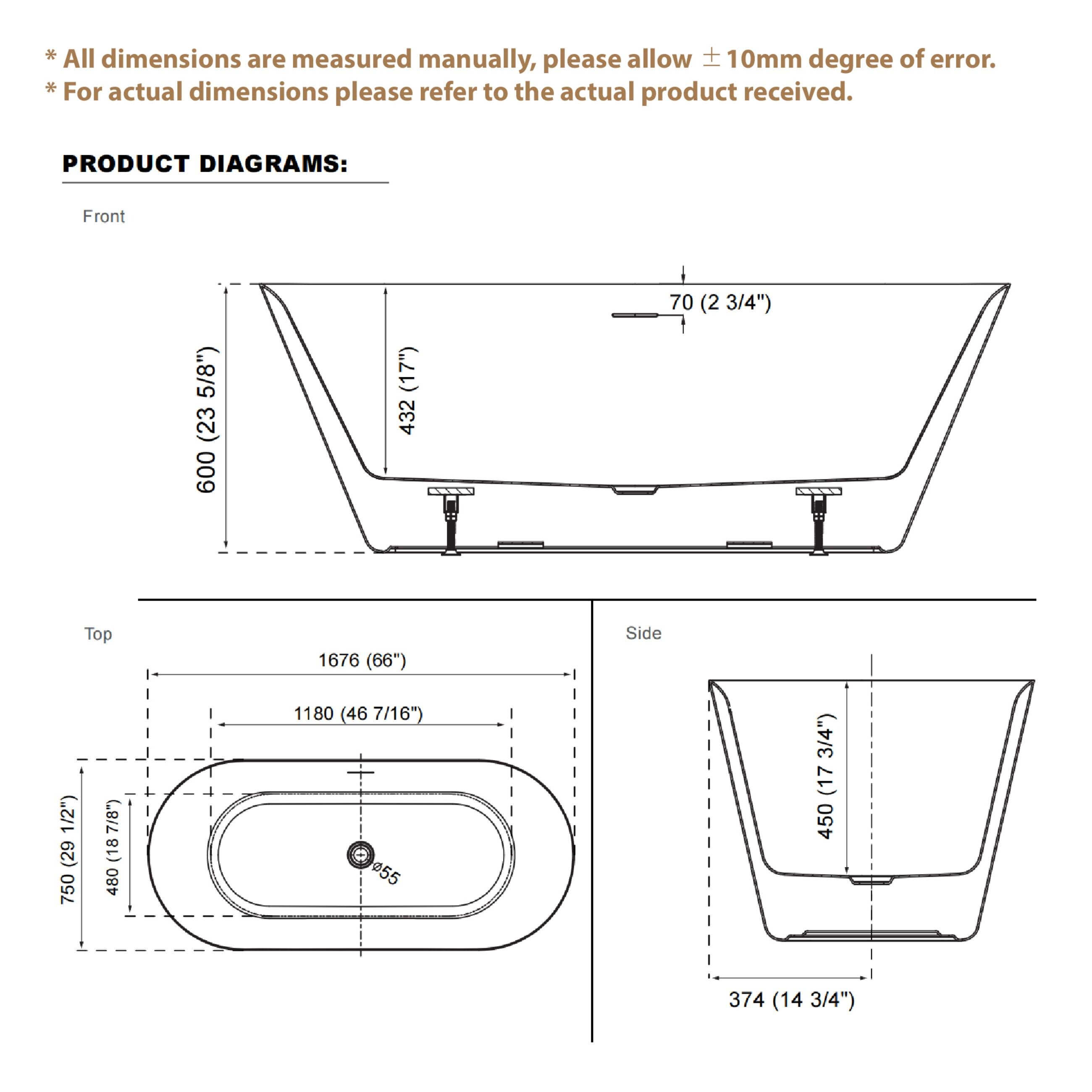 LIVIZA LBTY-VZ66SAB bathtubs - View #3