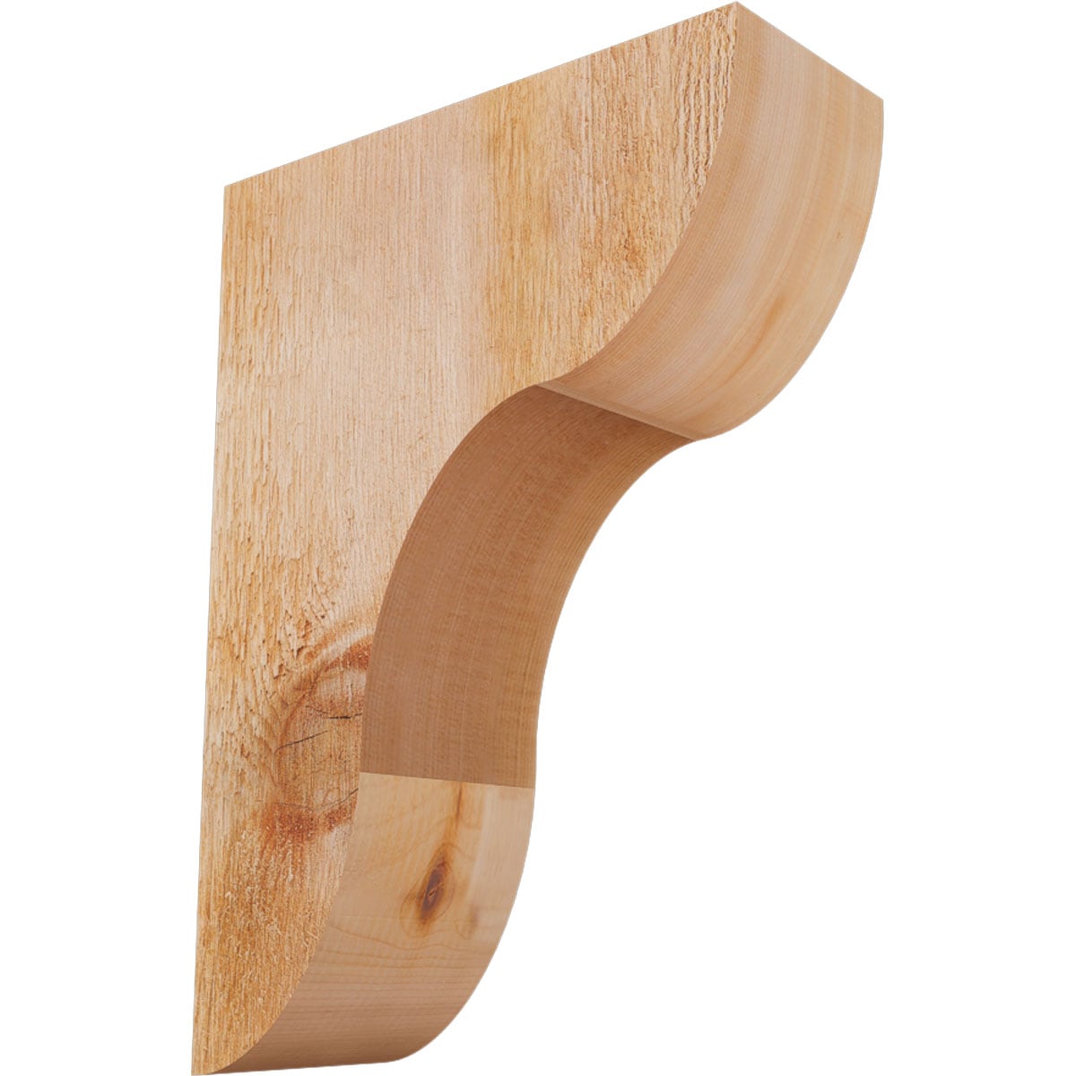 Ekena Millwork COR04X10X14CAR00RWR 4-in x 10-in x 14-in Carmel Unfinished Western red cedar Wood Paintable/Stainable Corbel