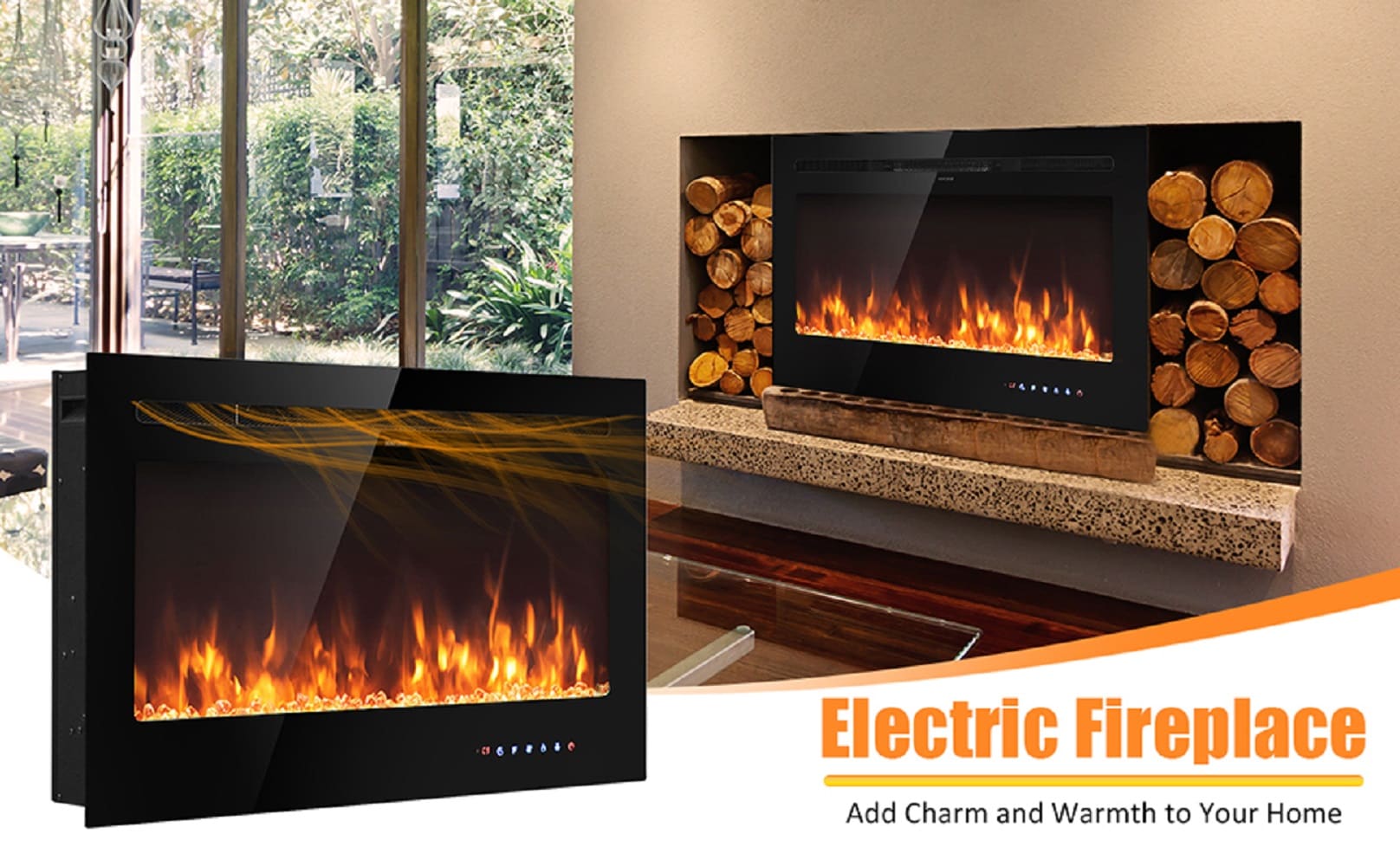 Forclover ALHY-FP25 Electric-Fireplaces - View #3