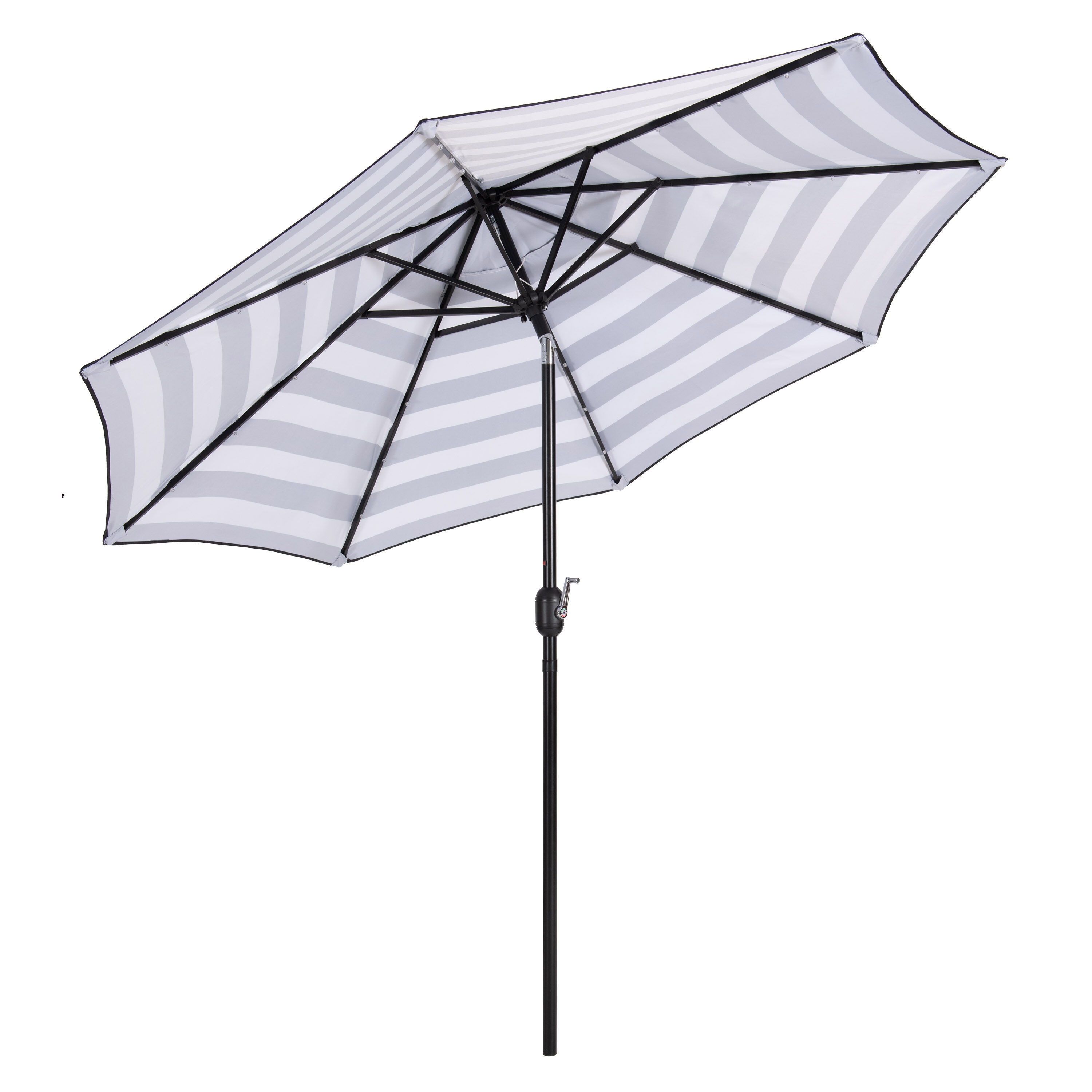 CorLiving PMJ-102-U 9-ft Steel Multiple colors/finishes Push-button Tilt Market Patio Umbrella with Lights
