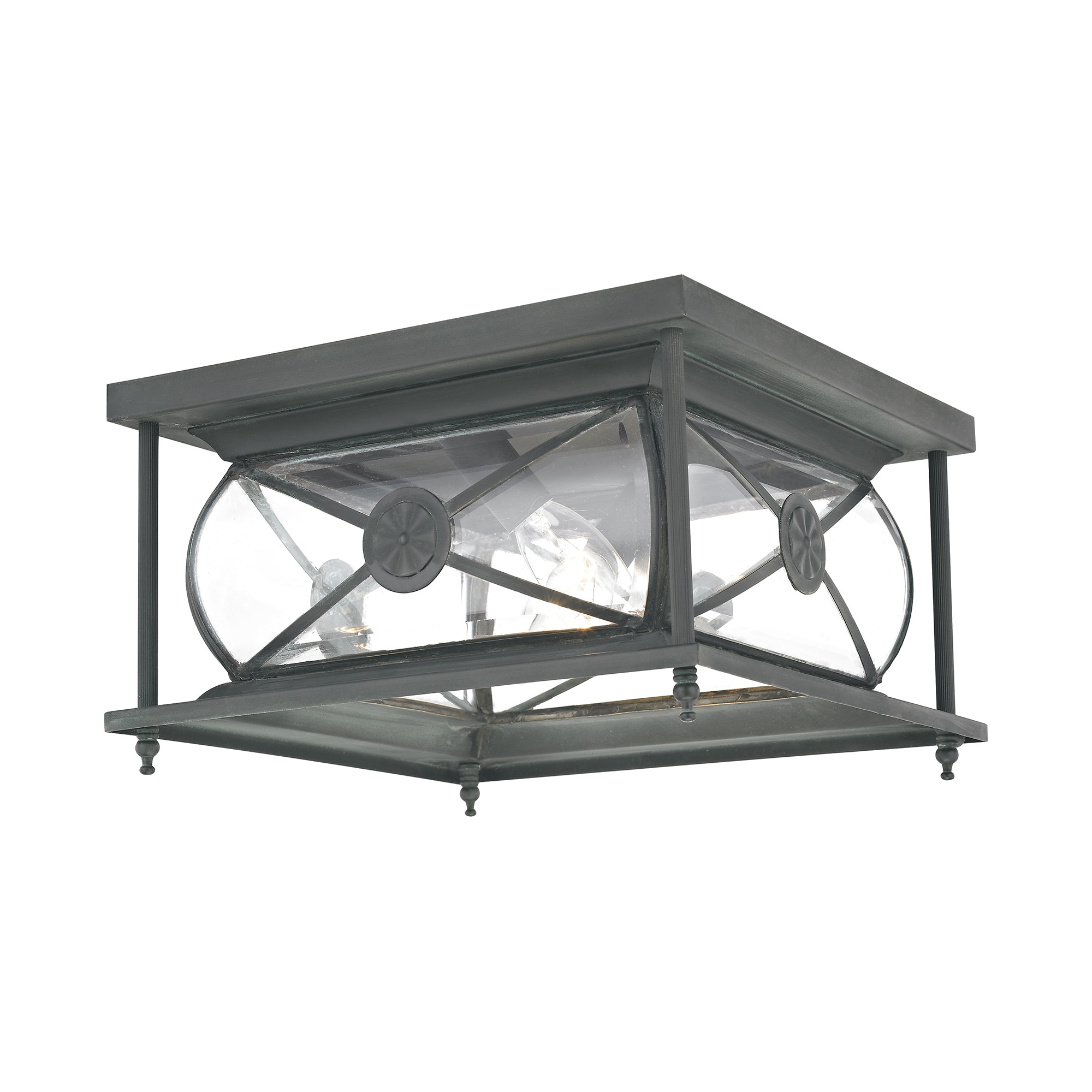 Livex Lighting 2090-61 Providence 2 -Light 10-in Distressed Gray Indoor/Outdoor