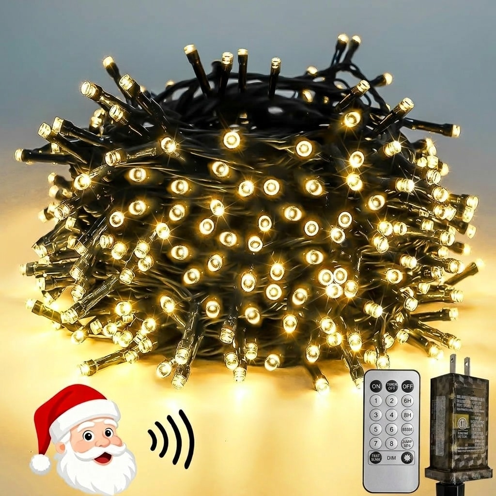 Vrbgify  Smart Color Changing Christmas String Lights 109FT 300 LED RGB Waterproof Indoor Outdoor Remote APP Control Timer Music Sync for Tree