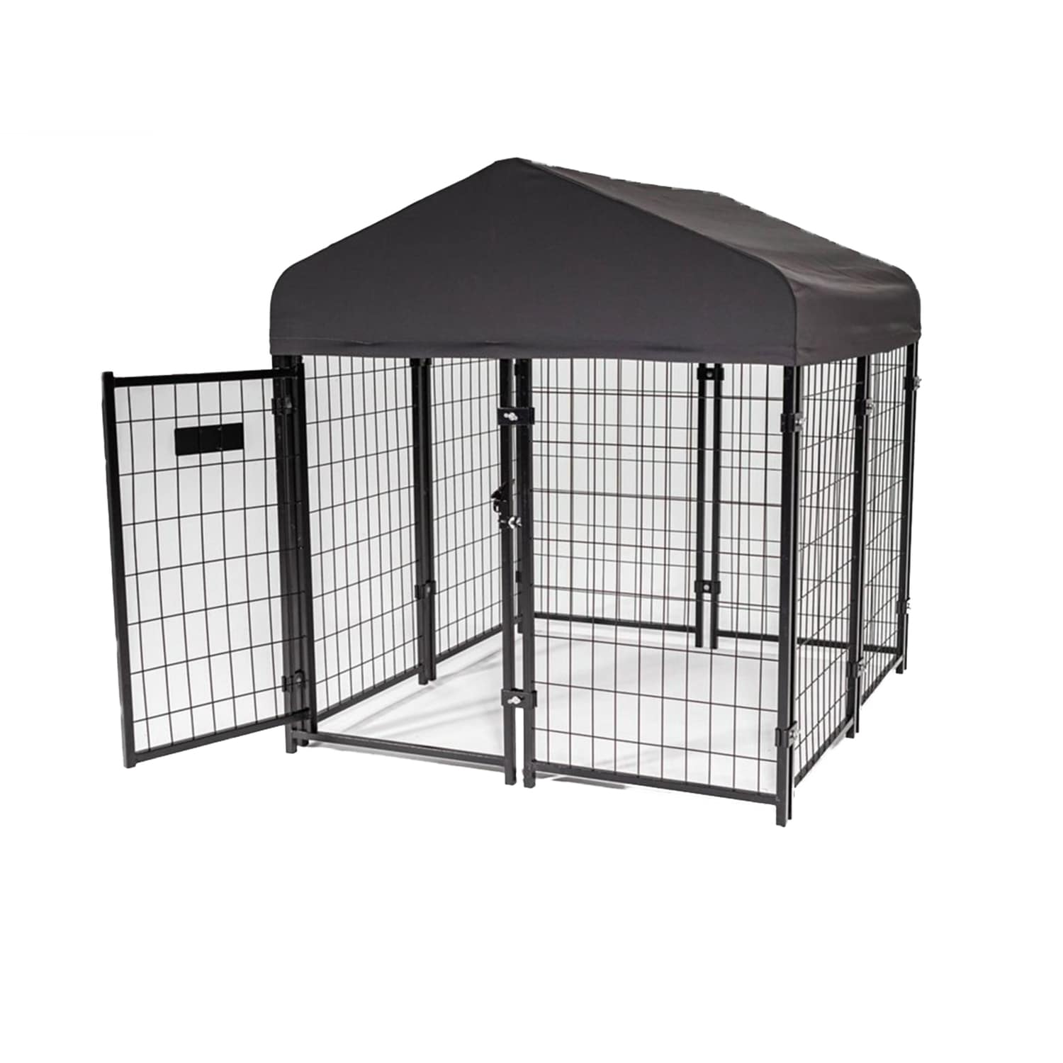 Lucky Dog Medium 26 40 lb Wire and Fabric Dog Kennel with Roof Outdoor 4 ft L x 4 ft W x 4.3 ft H 265242 at Lowes