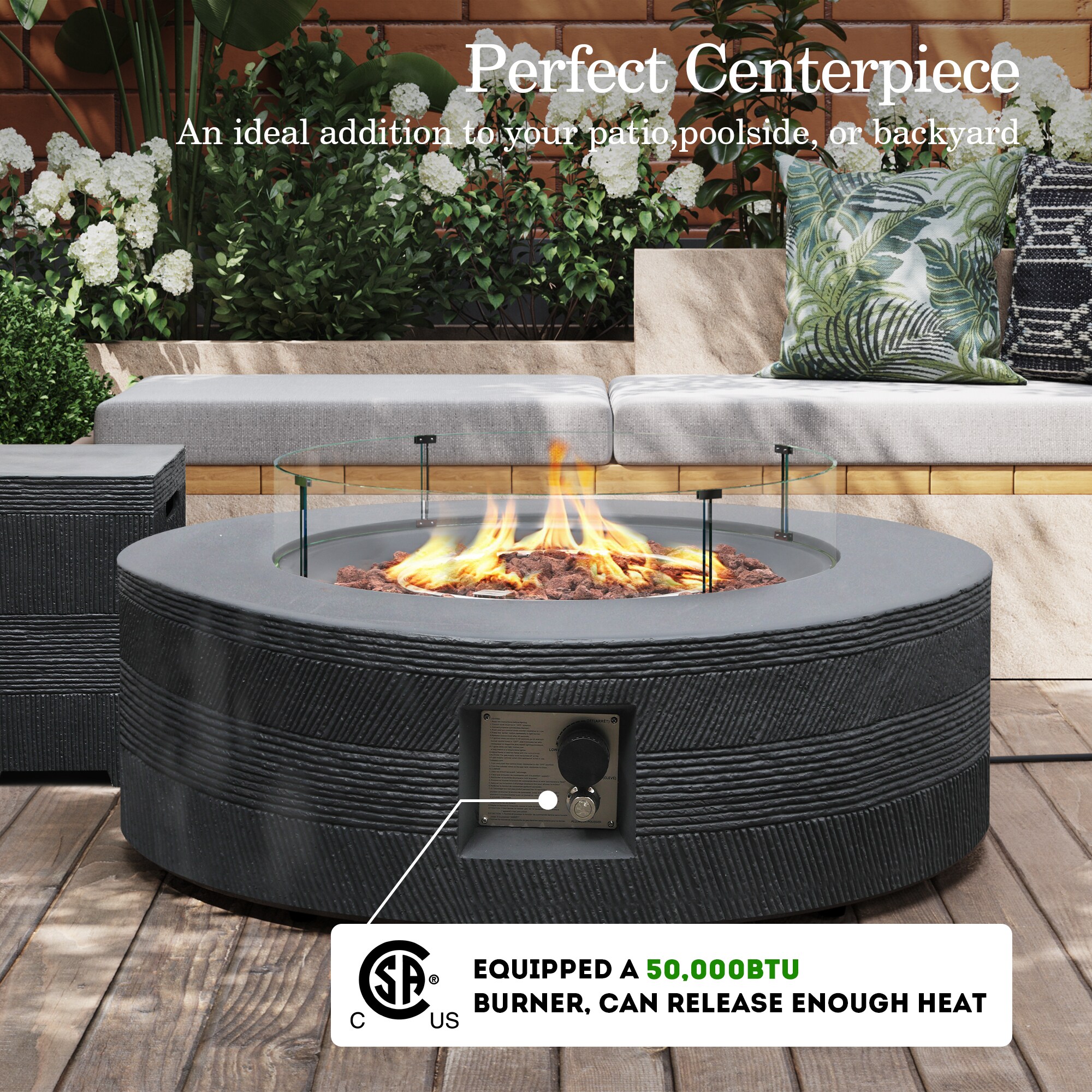 Patio Watcher LS-42MDK-XW-BW Outdoor-Gas-Firepits - View #7