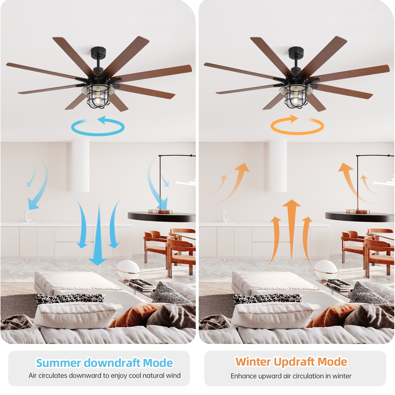 Sofucor L-66K004-BK-DC-SS-60 Ceiling-Fans - View #8
