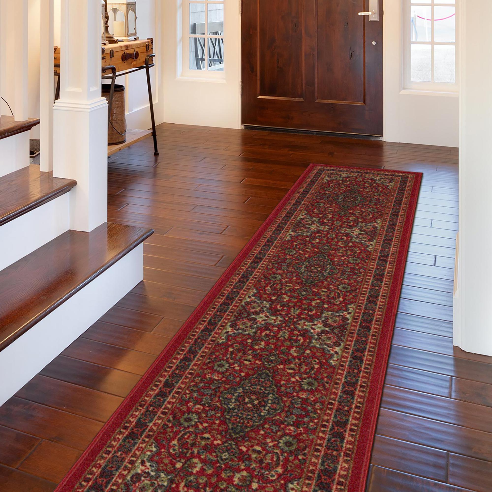 Ottomanson Classics 3 X 10 (ft) Dark Red Indoor Medallion Oriental Machine  Washable Runner Rug in the Rugs department at Lowes.com