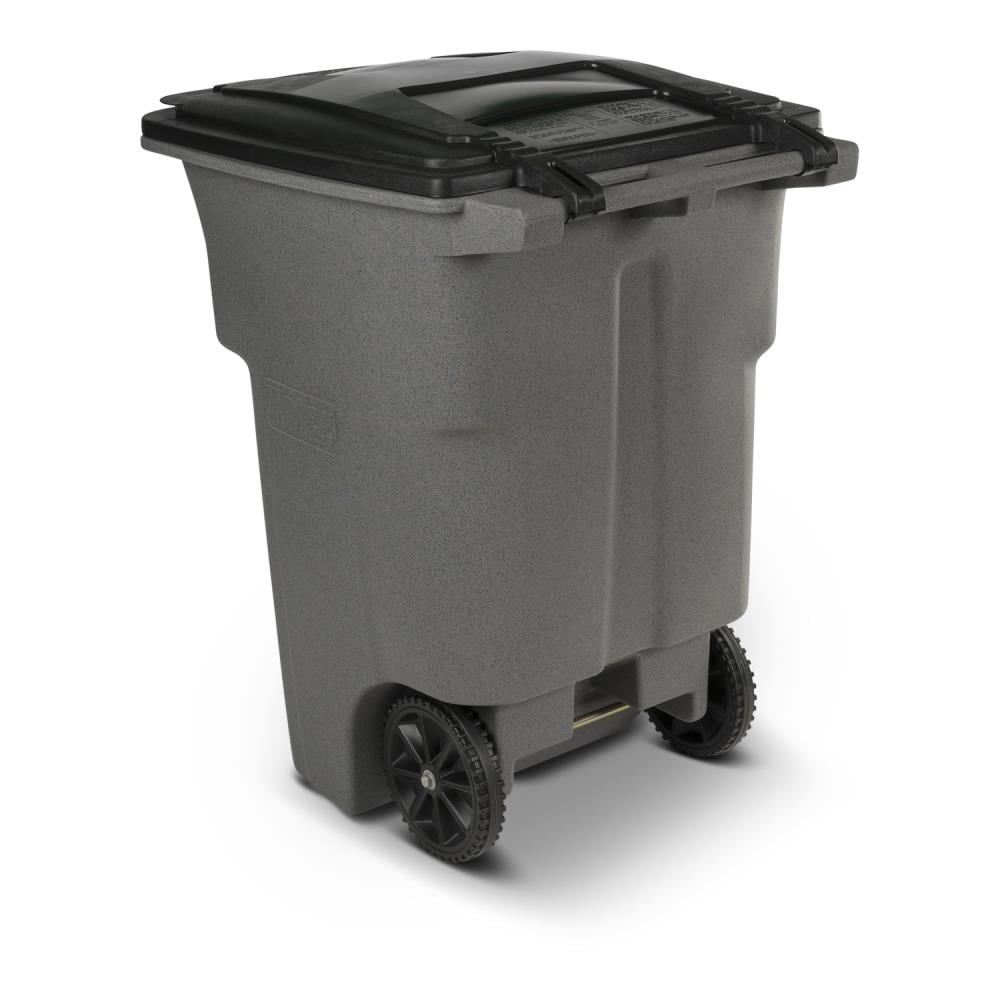 Toter Trash Can Graystone with Wheels and Lid, 96 Gallon 