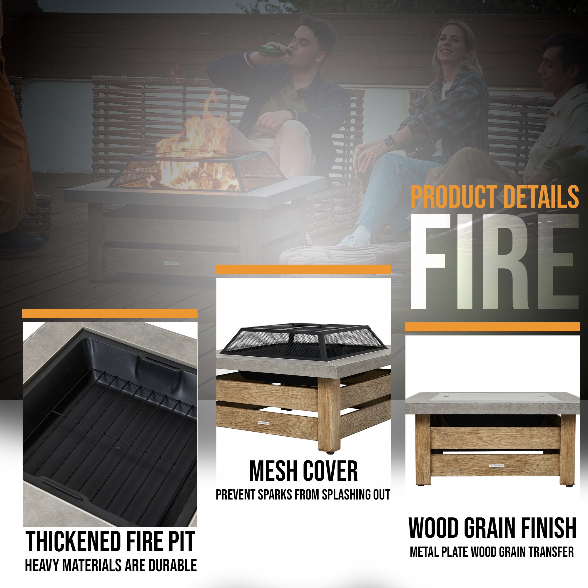GZMR GZ-W22297 Outdoor-Woodburning-Firepits - View #6