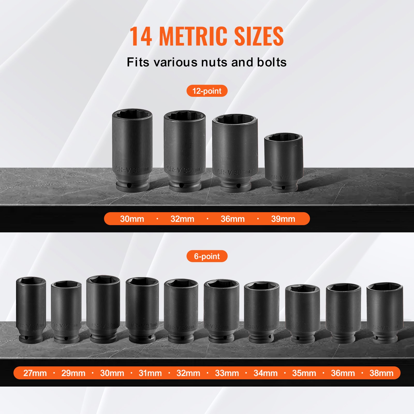 VEVOR SCZLMTTCZLM106234V0 Impact-Socket-Sets - View #3