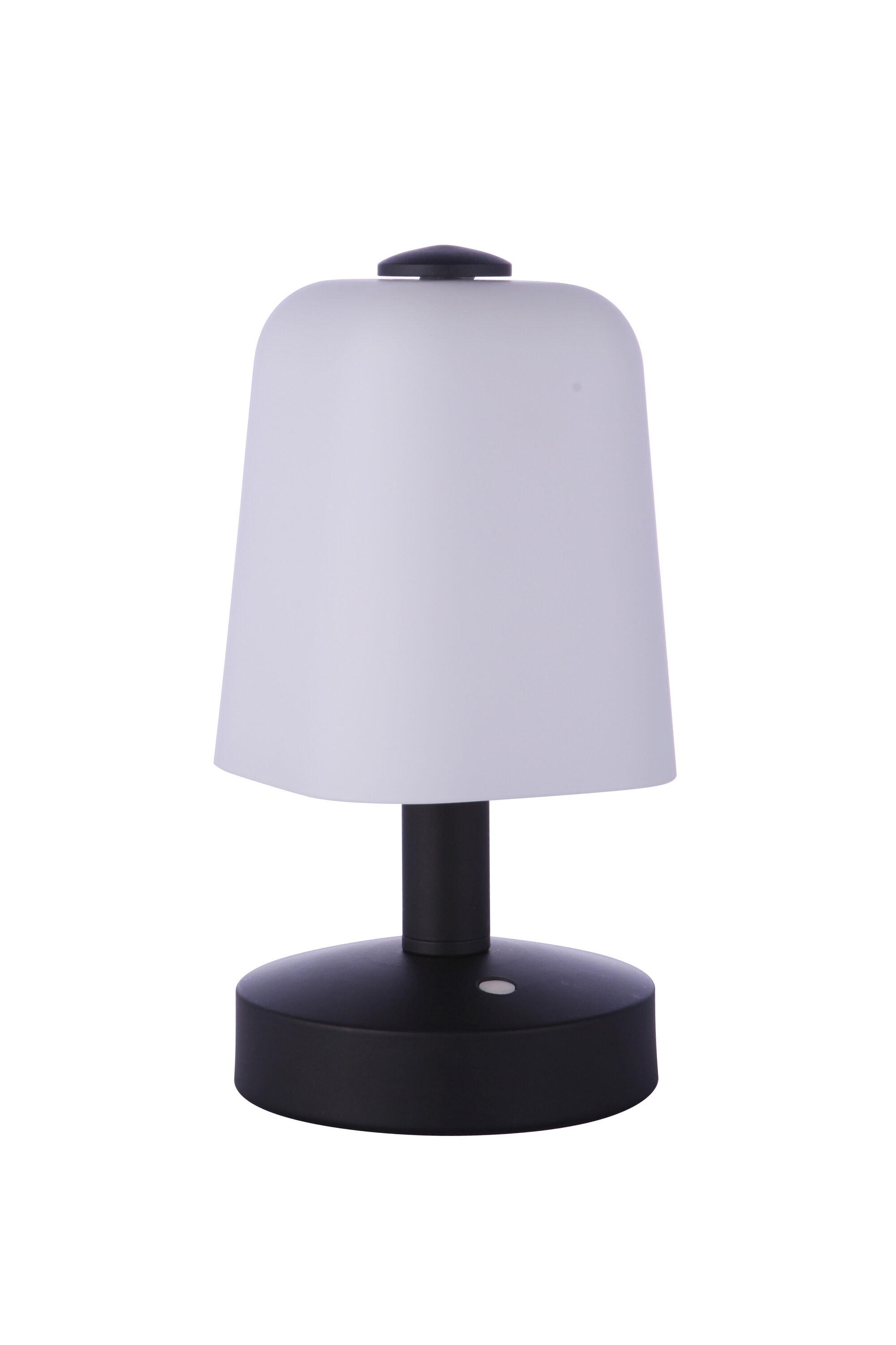 Midnight Finish Frost White Glass Outdoor LED Table Lamp