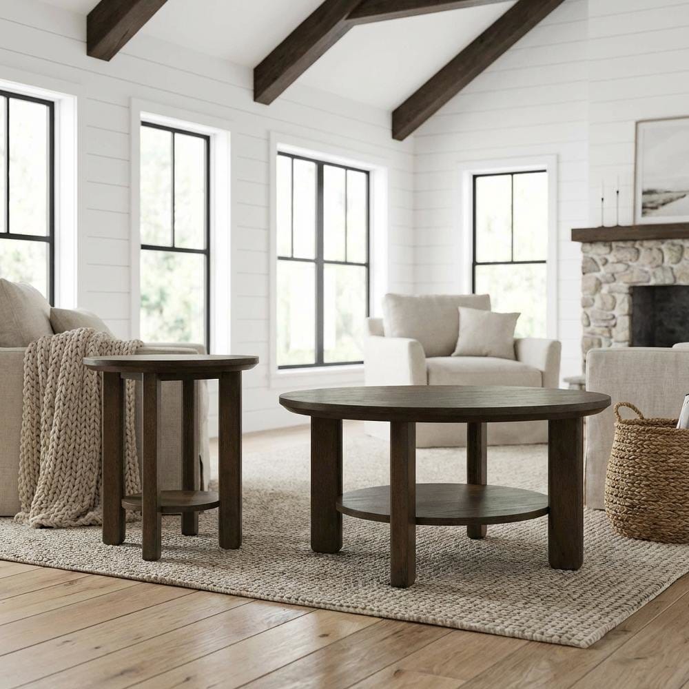 FurniFact BO4035155WHT Accent-Table-Sets - View #2