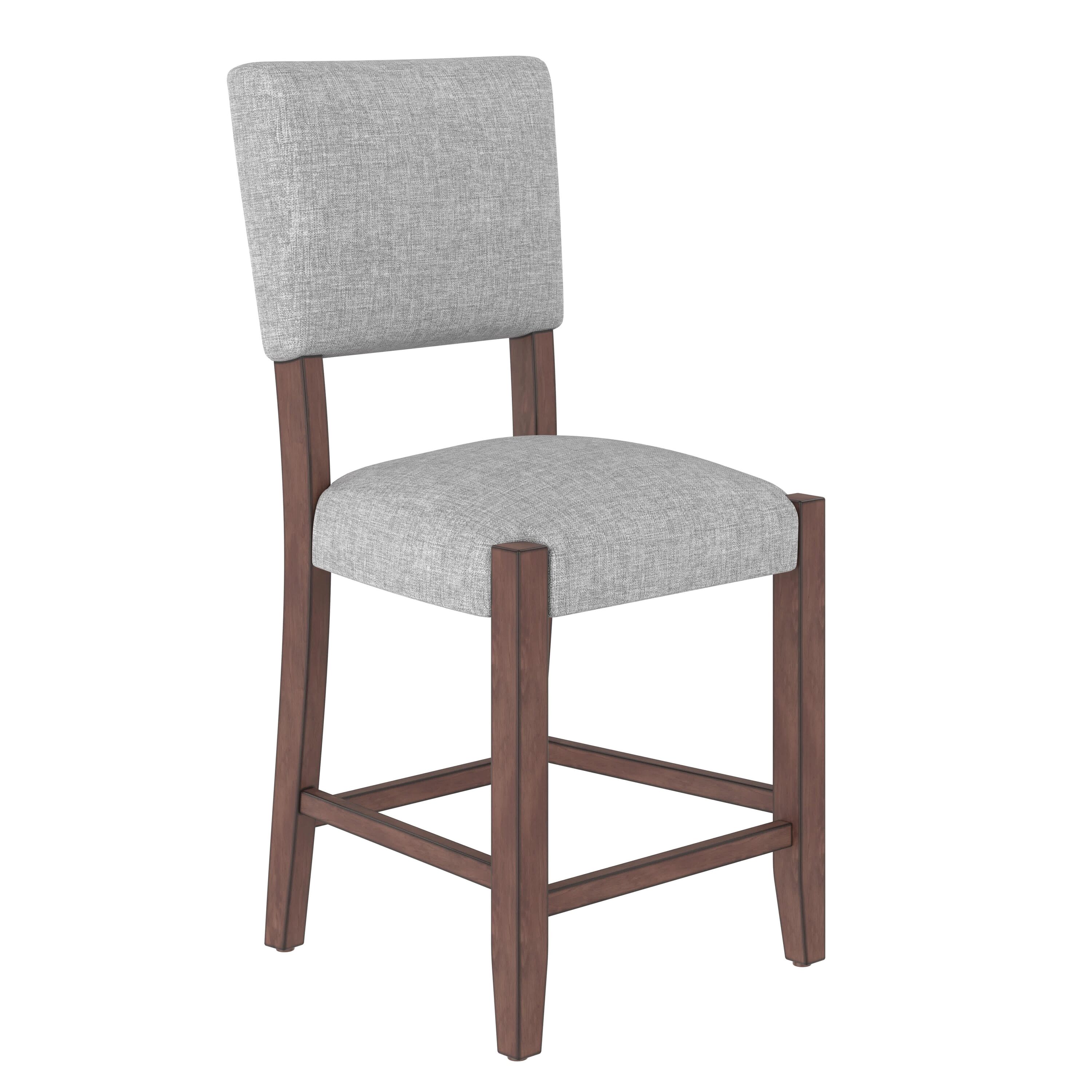 Vynxaria LEXY0172-DJCY-2GRB Gray Mid Century Modern Bar Stools Set of 4 Dining Chair