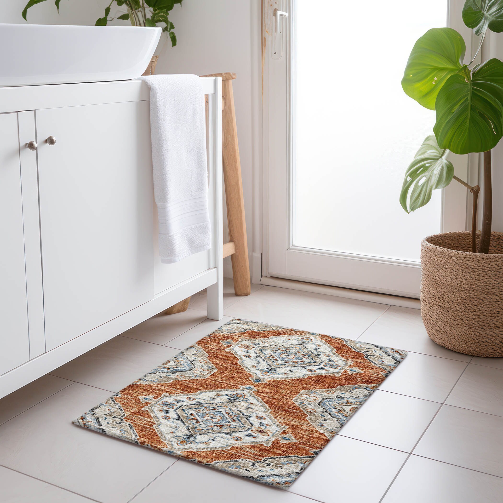 Addison Rugs AMF91CL20X30 Mayfield AMF91CL 2 x 3 (ft) Loomed Polyester Clay Rectangular Indoor Abstract Machine washable Area rug
