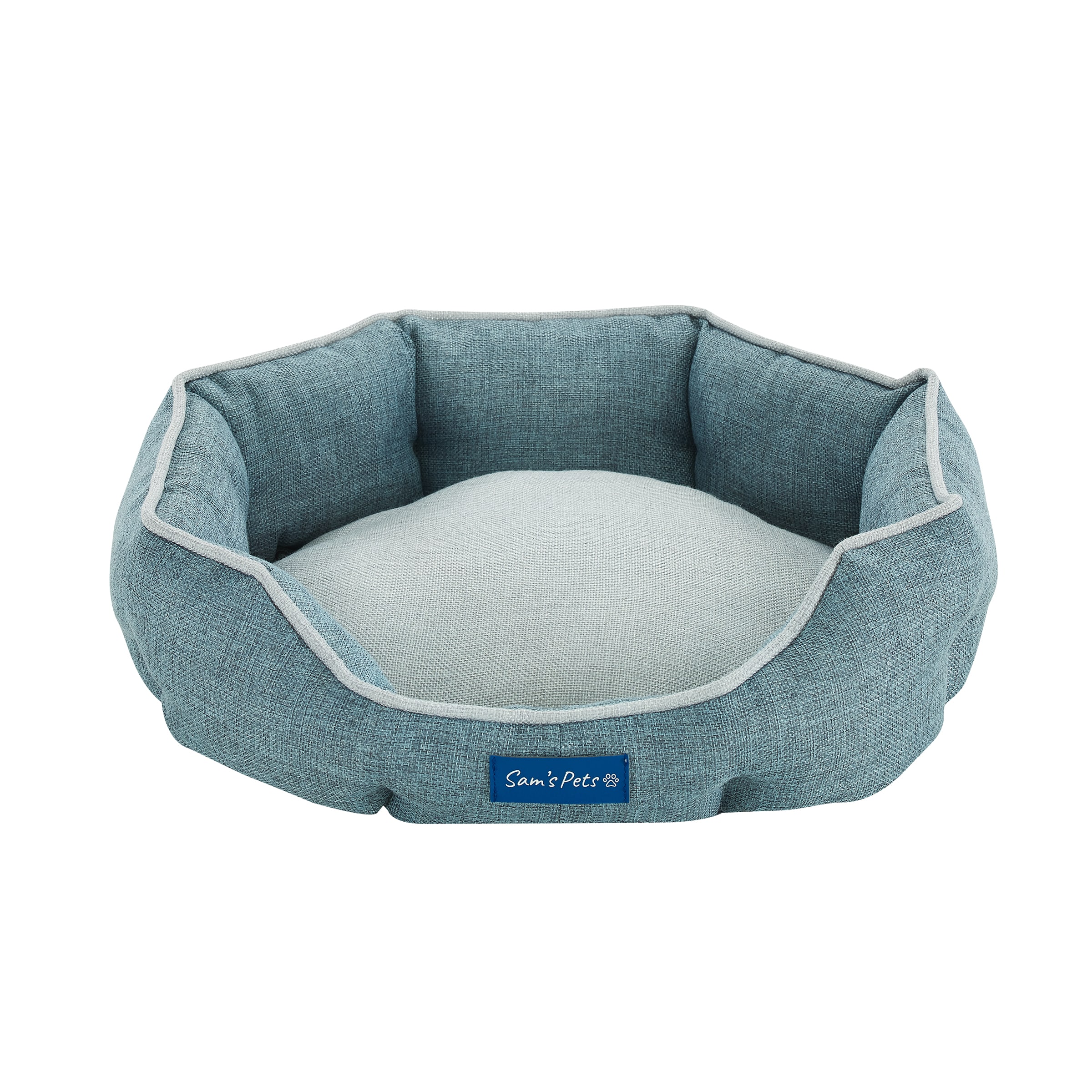 Sam's Pets SP-DB1221TL Square Teal Polyester Bolster ( Small )
