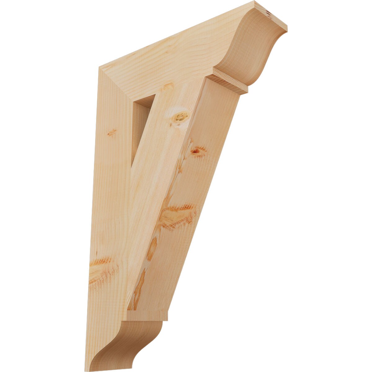 Ekena Millwork BKT06X22X34TRA01SDF Traditional traditional smooth 5-1/2-in x 22-in x 34-in Douglas fir Brown Wood Standard bracket