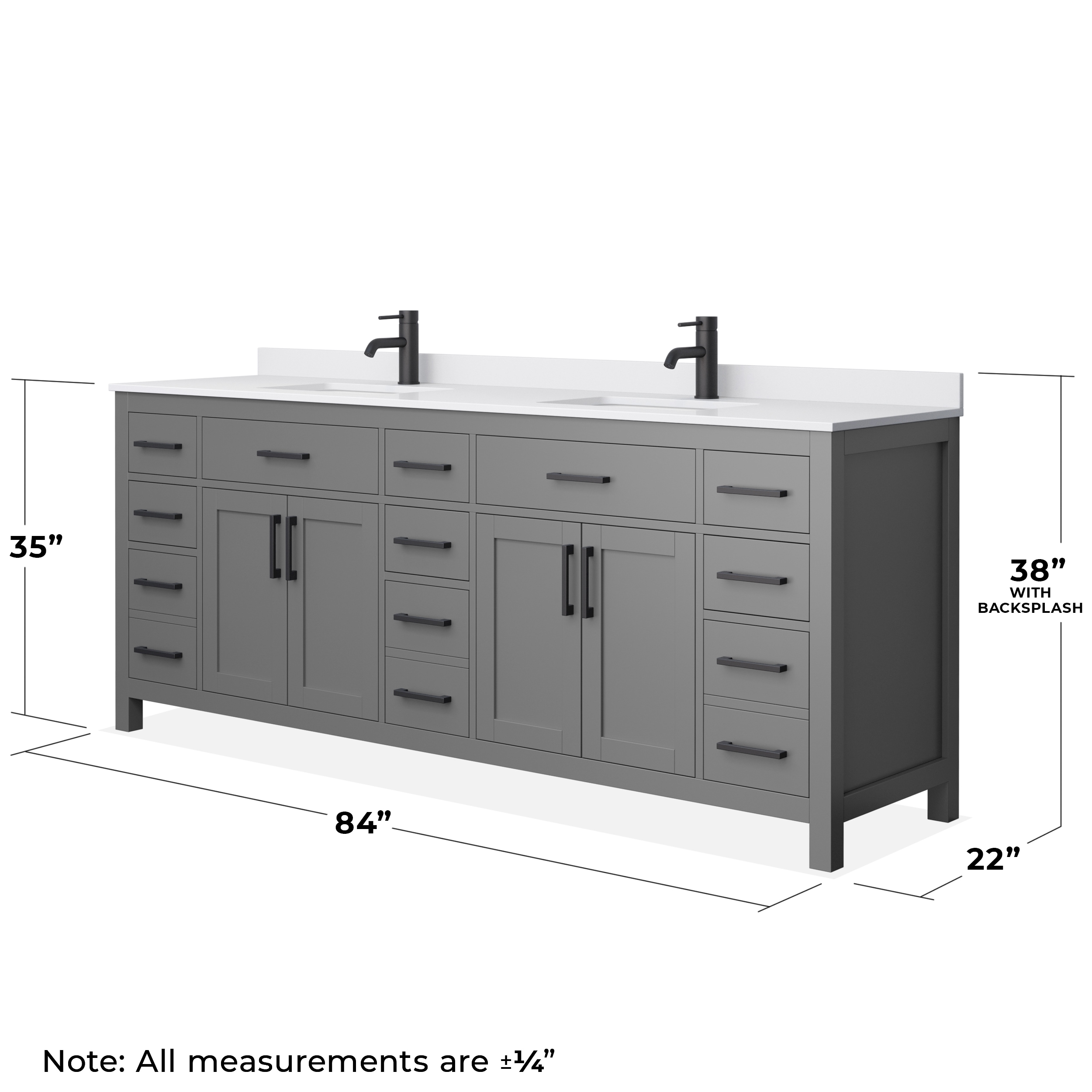 Wyndham Collection WCG242484DGBWCUNSMXX Bath-Vanity-Combo - View #5