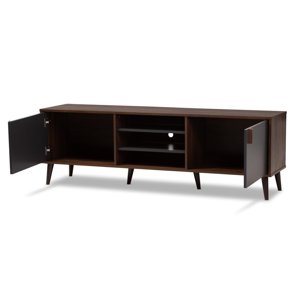 Baxton Studio Samuel Modern Contemporary Walnut TV Cabinet