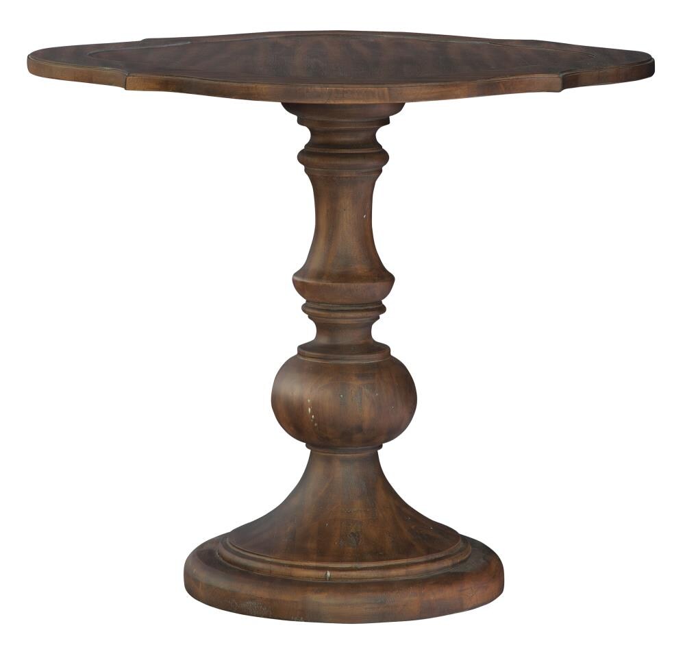 rustic pedestal side table