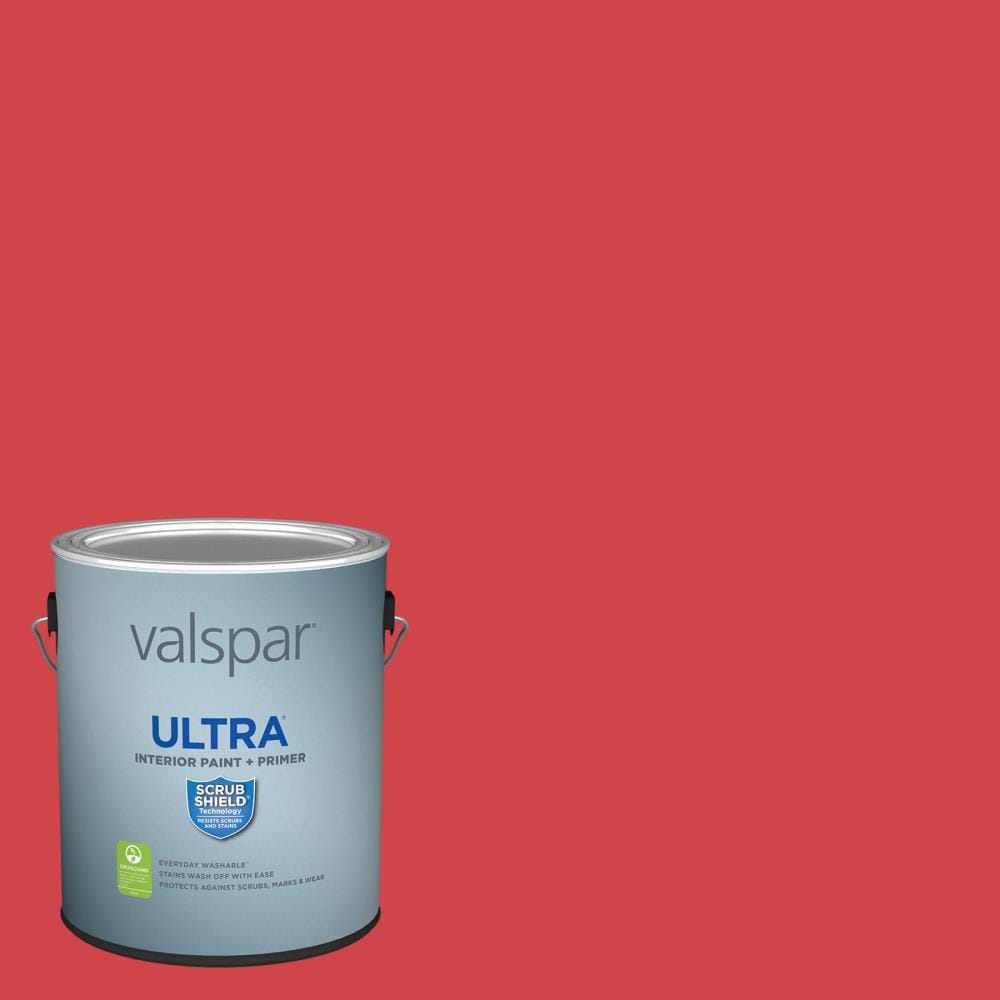 Valspar Signature Satin Heirloom Red 1010-3 Latex Interior Paint + Primer  (1-Gallon) at