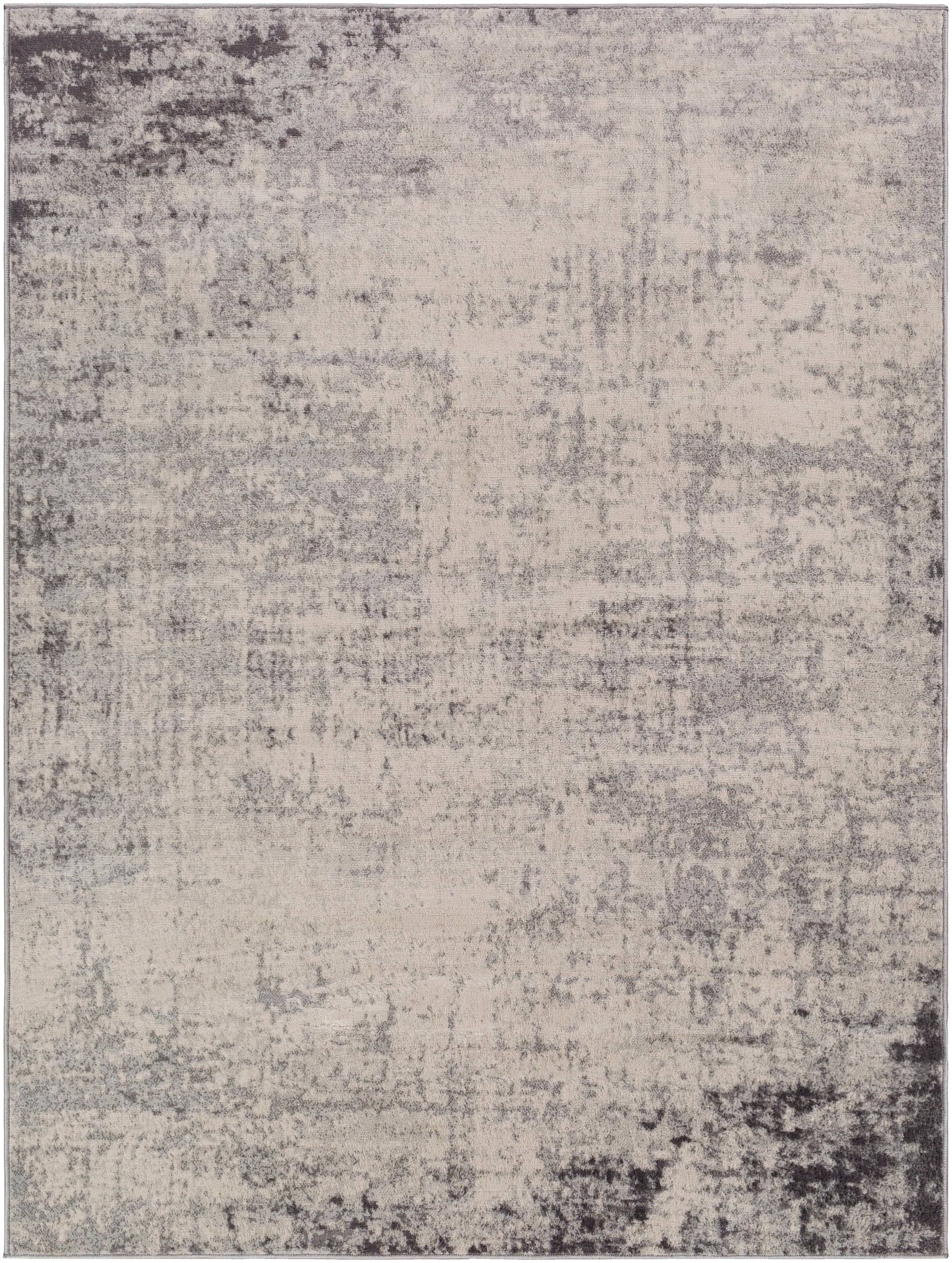 Livabliss ROM2393-71010 Roma 8 x 10 (ft) Loomed Polypropylene Charcoal, Gray, Light Gray, Off-White Rectangular Indoor Abstract Area rug