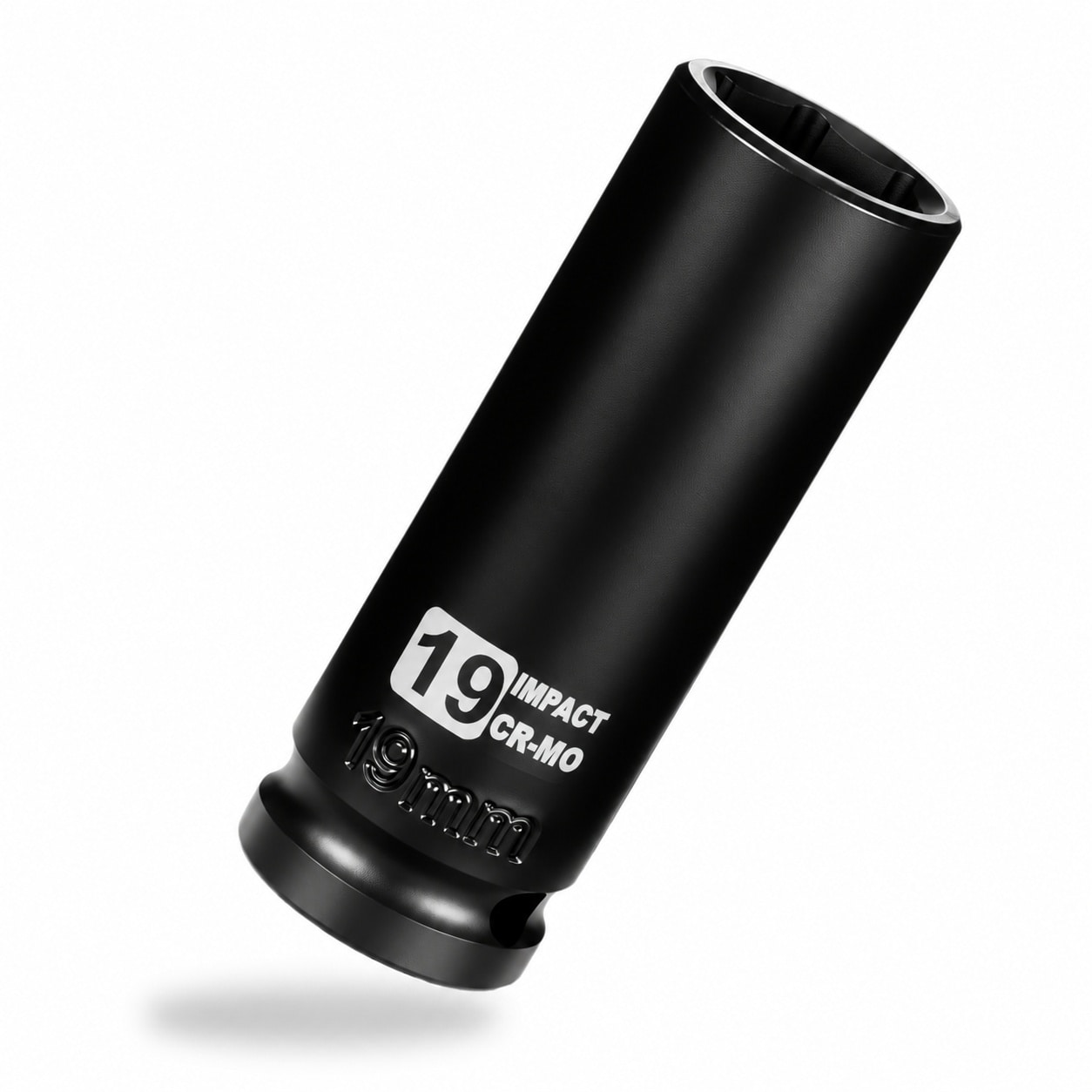 DYRCJ  1 2 Inch Drive 19mm Deep Metric Impact Socket CR MO 6 Point Radius Corner Design Square Chamfered Opening Axle Nut Impact Grade Socket for