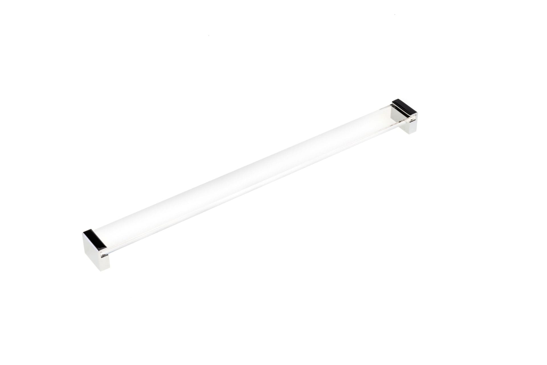 Richelieu BP877841614011 Pomezia 16-3/8-in , 416mm Center to Center Chrome and Clear Rectangular Handle
