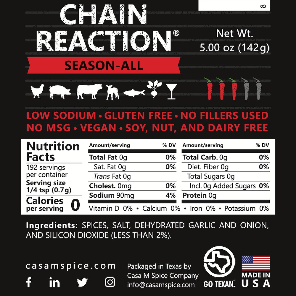 Casa M Spice Co Chain Reaction Season-All - 5 oz