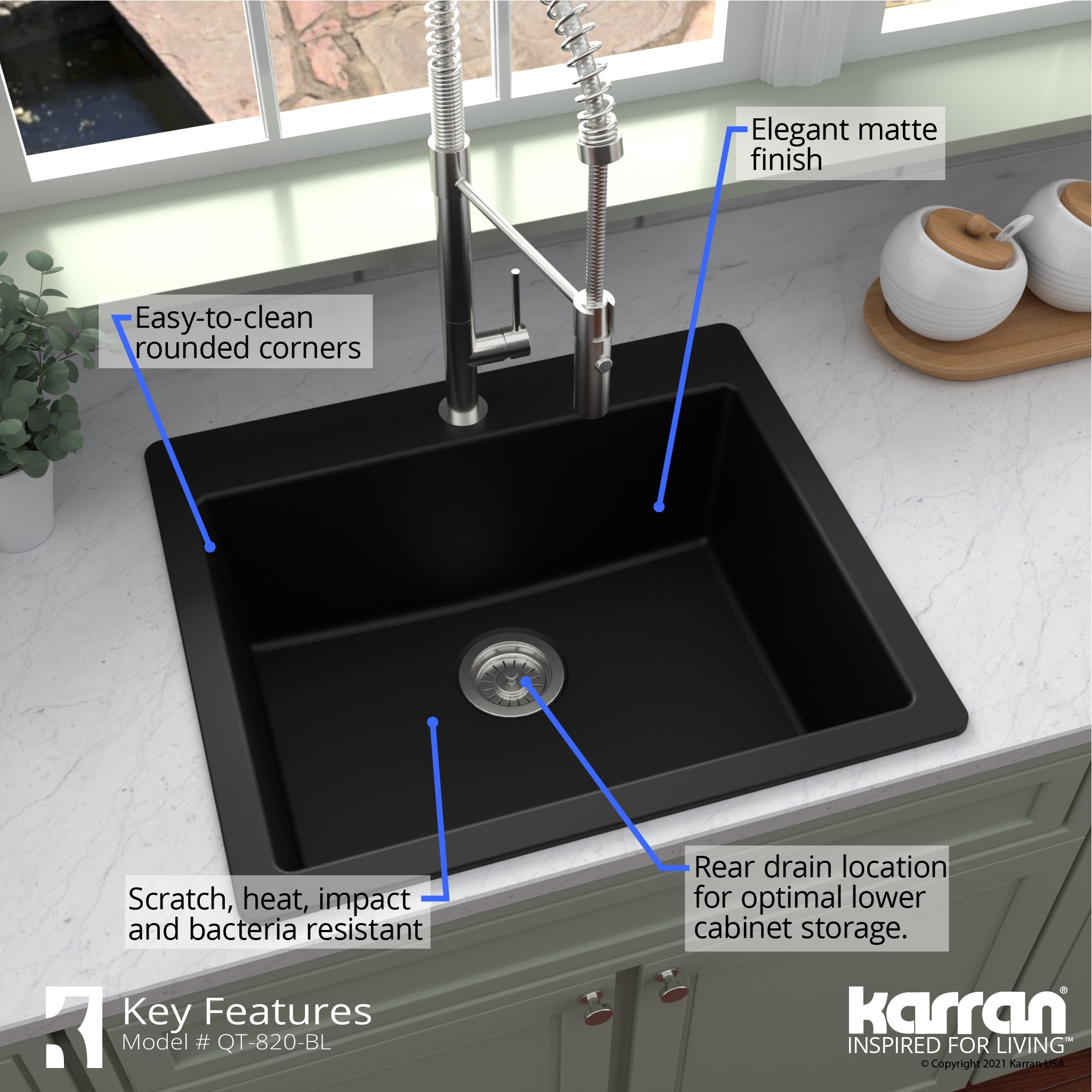 Karran QT-820-BL-PK1 Kitchen-Sinks - View #8