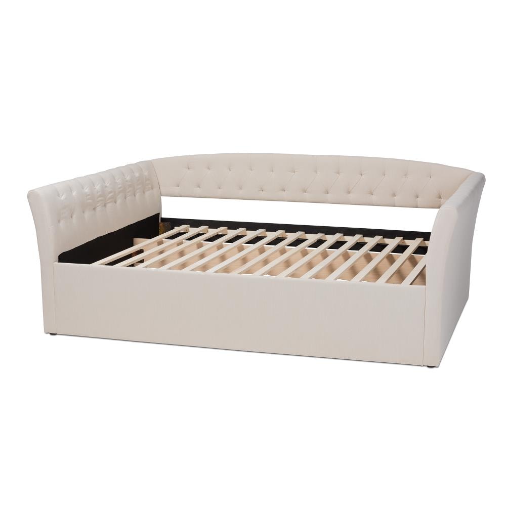 Baxton Studio Delora Beige Full Upholstered Daybed At Lowes.com