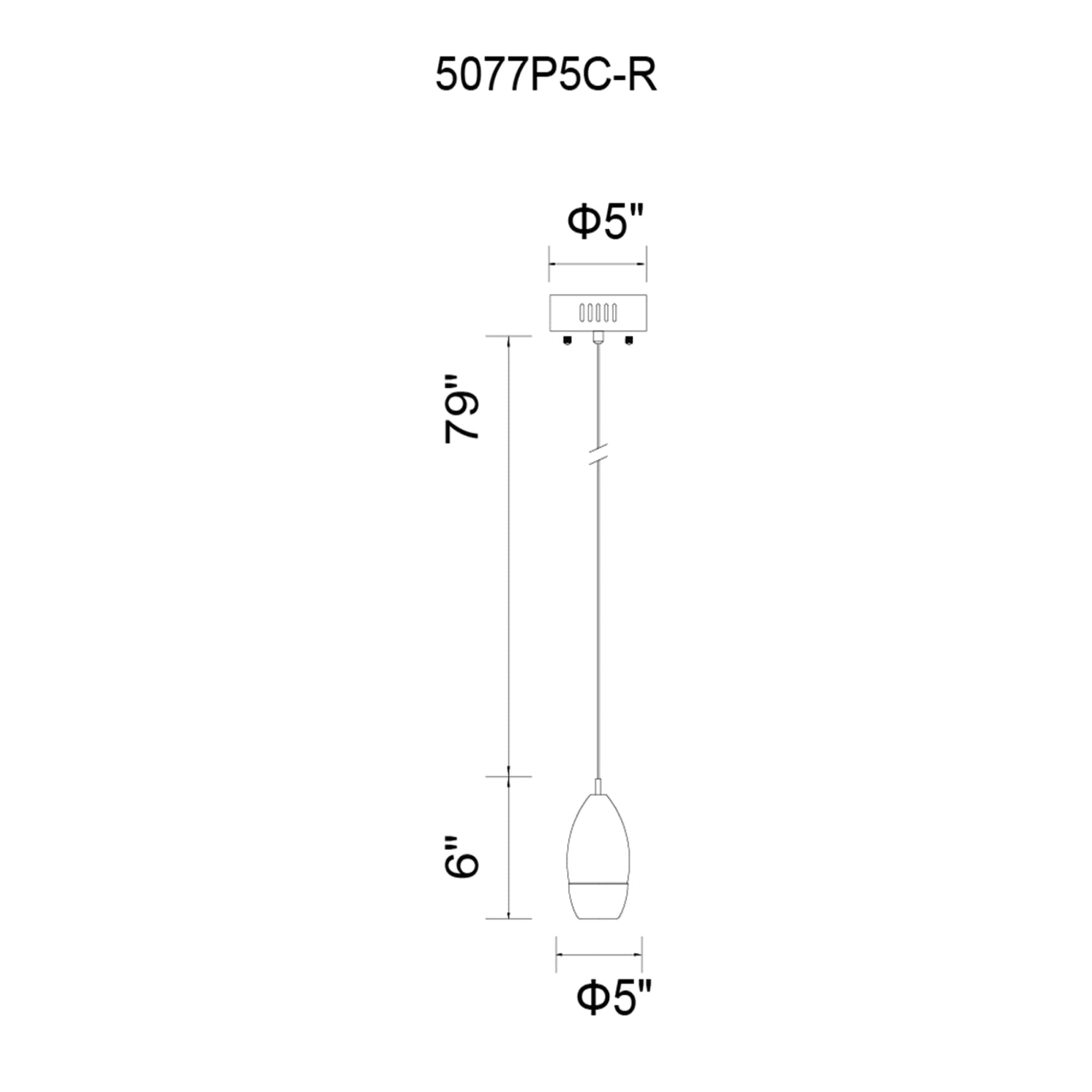 CWI Lighting 5077P5C-R Pendant-Lights - View #3