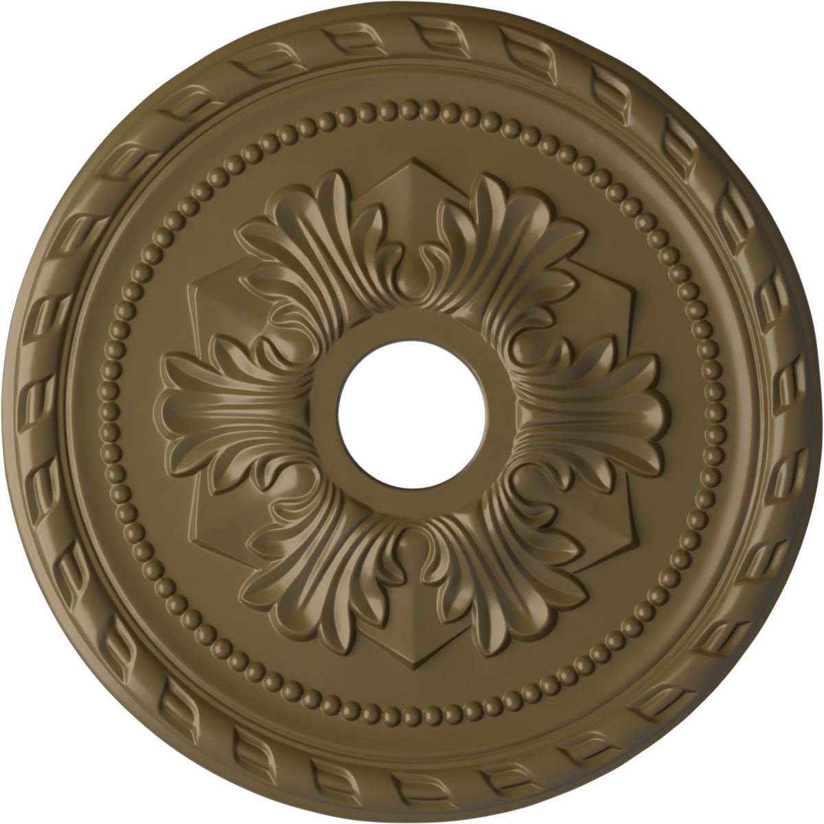 Ekena Millwork CM20PMMMF Palmetto 20.875-in W x 20.875-in L Painted Mississippi Mud Polyurethane Whole Ceiling Medallion