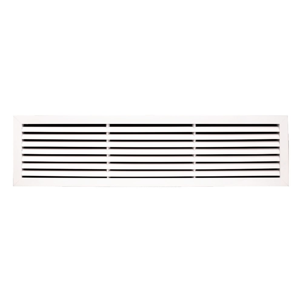 ACLaminaire L-RA 36X8 8-in x 36-in Aluminum White Sidewall/Ceiling Grille