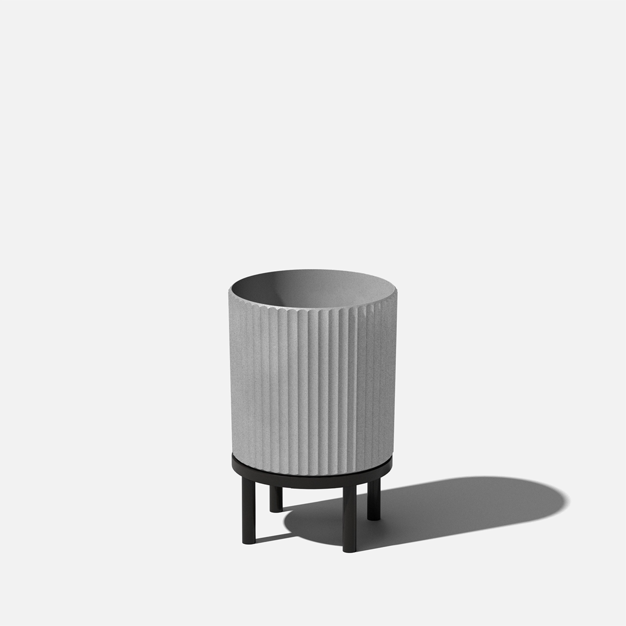 Veradek DMSTV12CBL Round 11.25-in W Medium Gray Plastic Indoor/Outdoor Planter with Drainage Holes