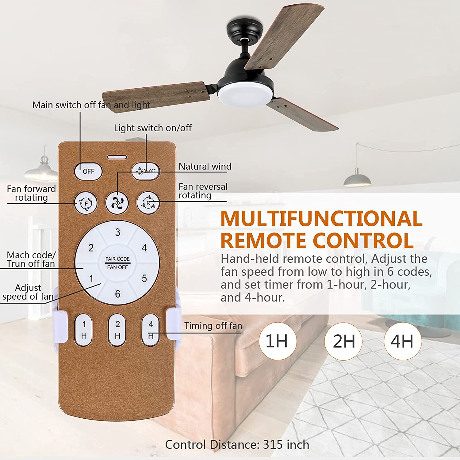 Flynama YC-L-44WOOD Ceiling-Fans - View #8