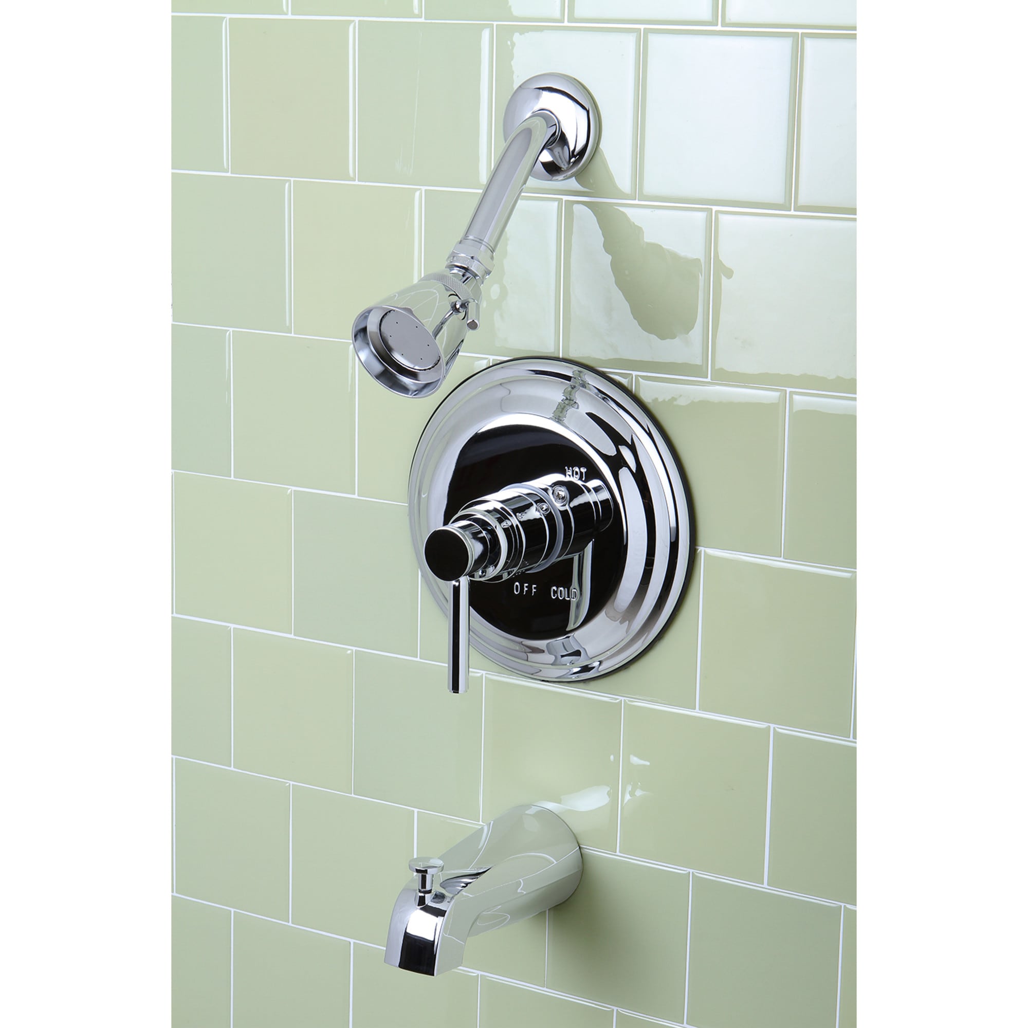 Elements of Design EB2631DL Concord Chrome 1-handle Single function 3.75-Inches Round Bathtub and shower Faucet with Valve