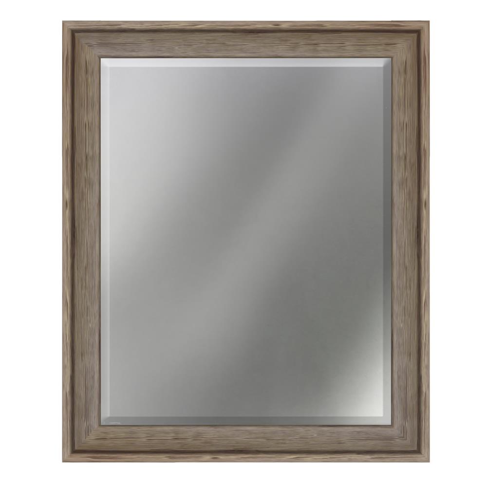 light grey framed mirror