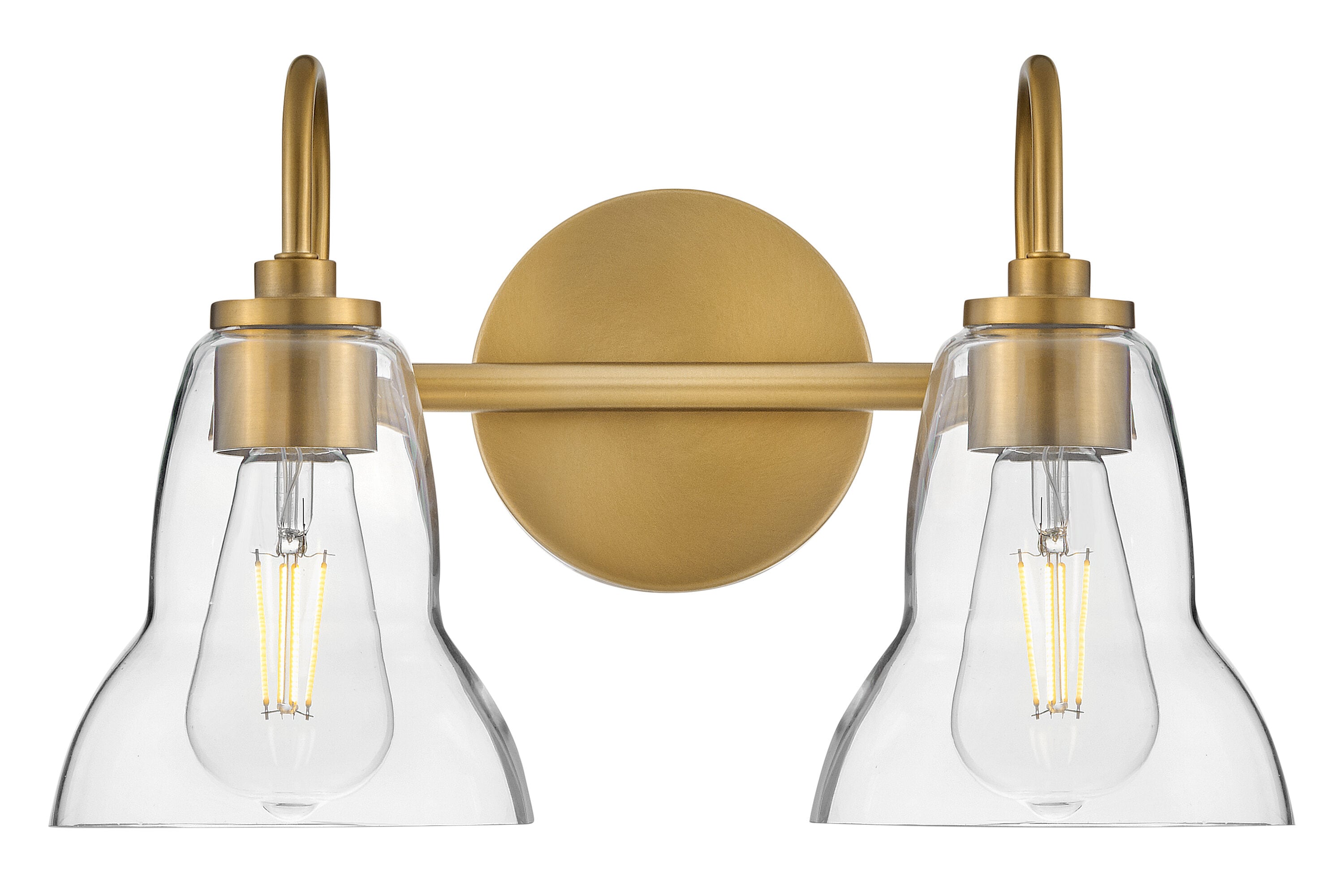 Lark 85562LCB Vera 15-in 2 -Light Satin Brass Traditional Vanity light