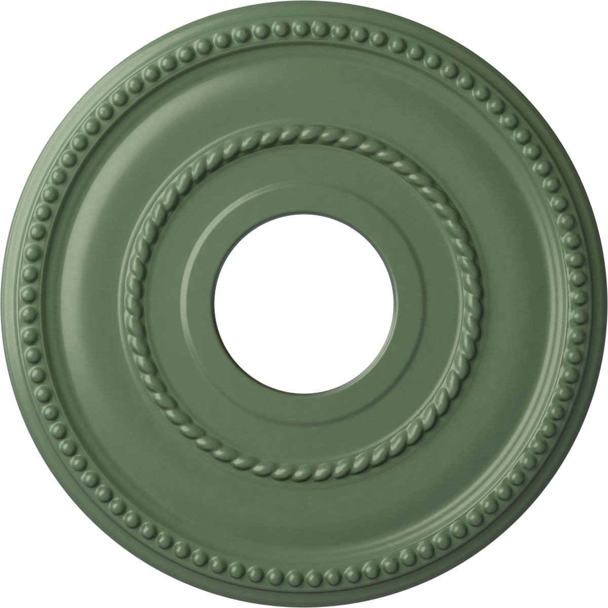 Ekena Millwork CM12VAAGF Valeriano 12.125-in W x 12.125-in L Painted Athenian Green Polyurethane Whole Ceiling Medallion