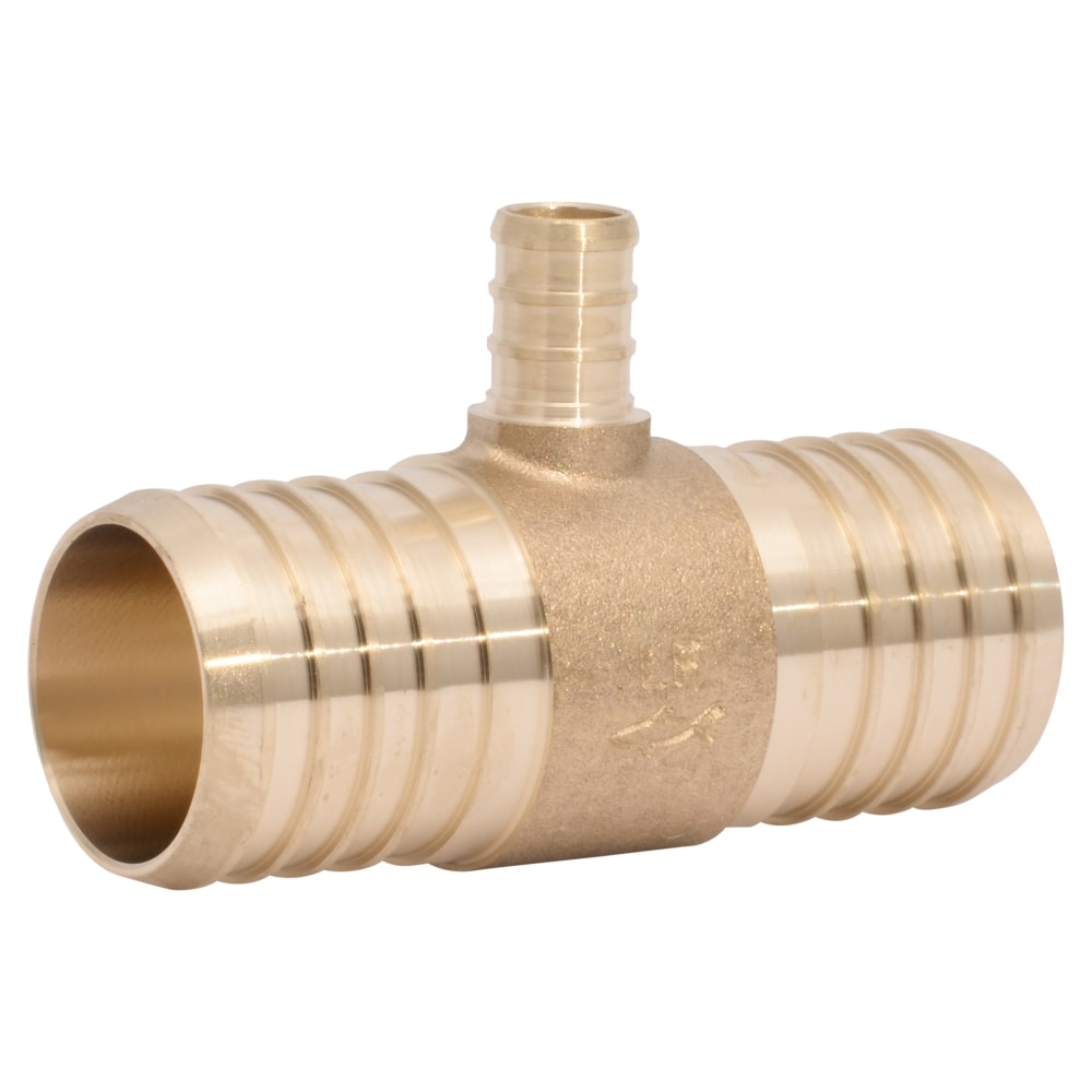 SharkBite 1-1/2-in x 1-1/2in x 1/2-in PEX Crimp Brass Reducing Tee