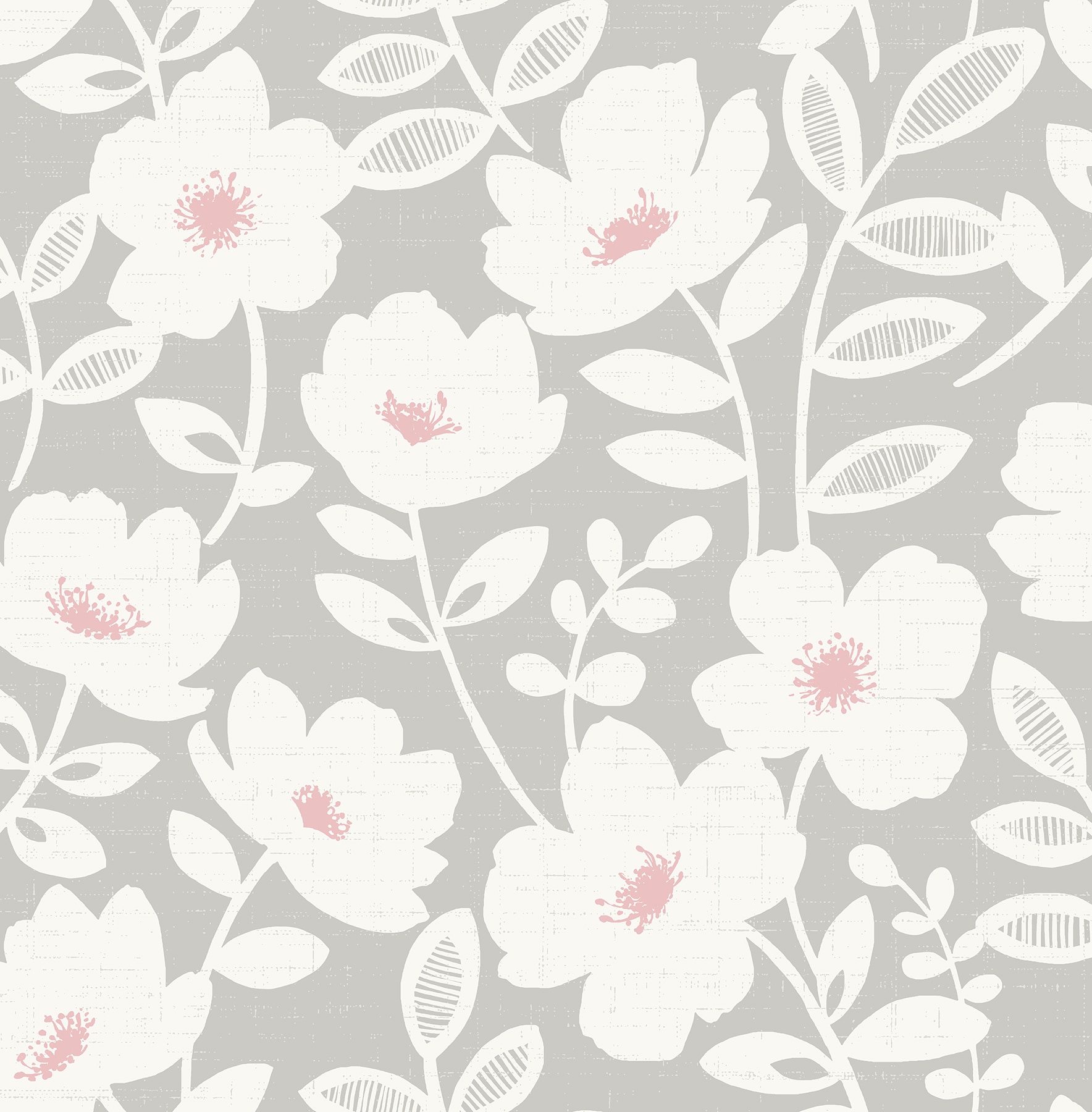 Brewster UW24772 Urban Walls 56.4-Sq. Feet Pink Non-woven Floral Unpasted Wallpaper