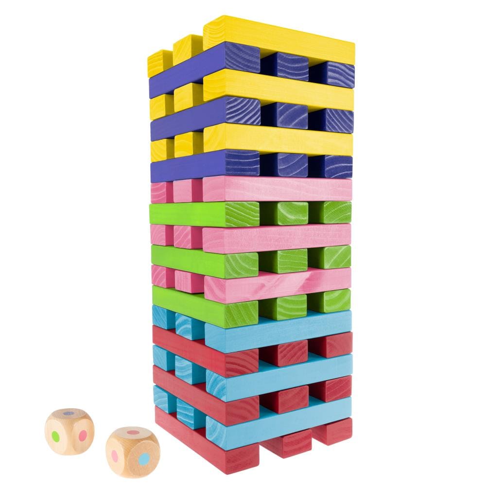Lot of 12 Classic Jenga Game Replacement Wooden, Wood Blocks Pieces Stack  Parts