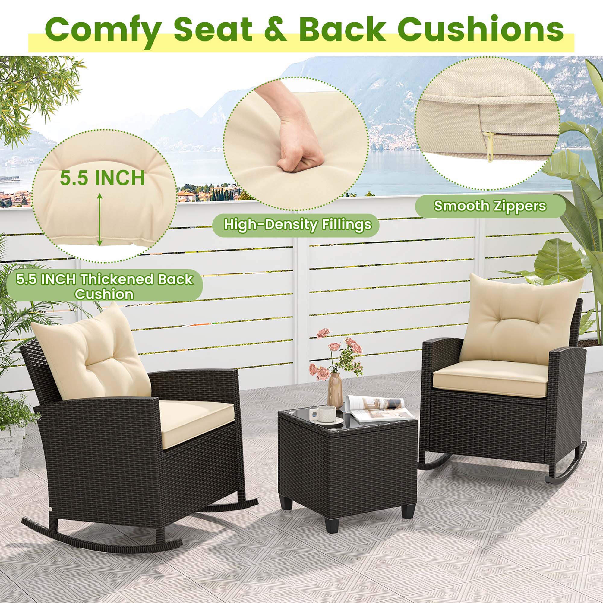 Costway HCST01672 Patio-Conversation-Sets - View #5