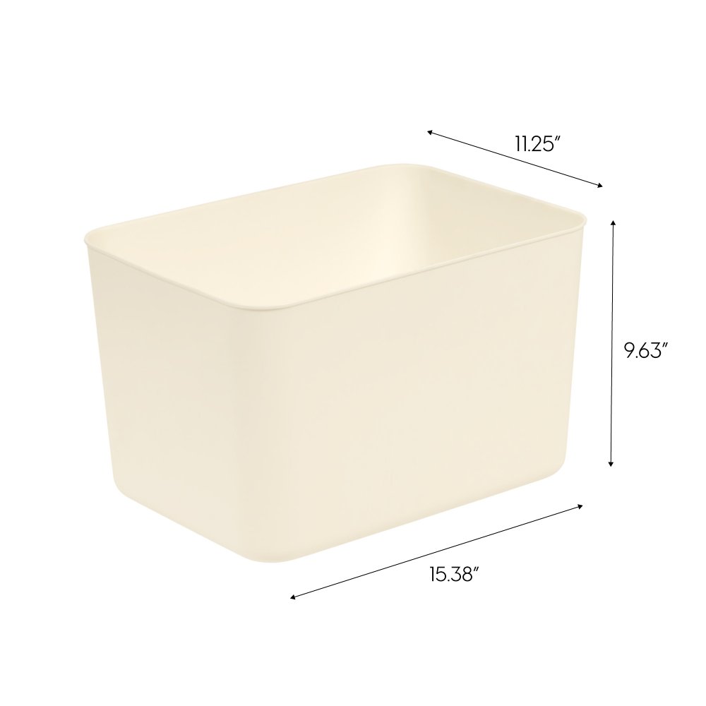 Honey-Can-Do 7.9 qt. Storage Bin in Light Pink